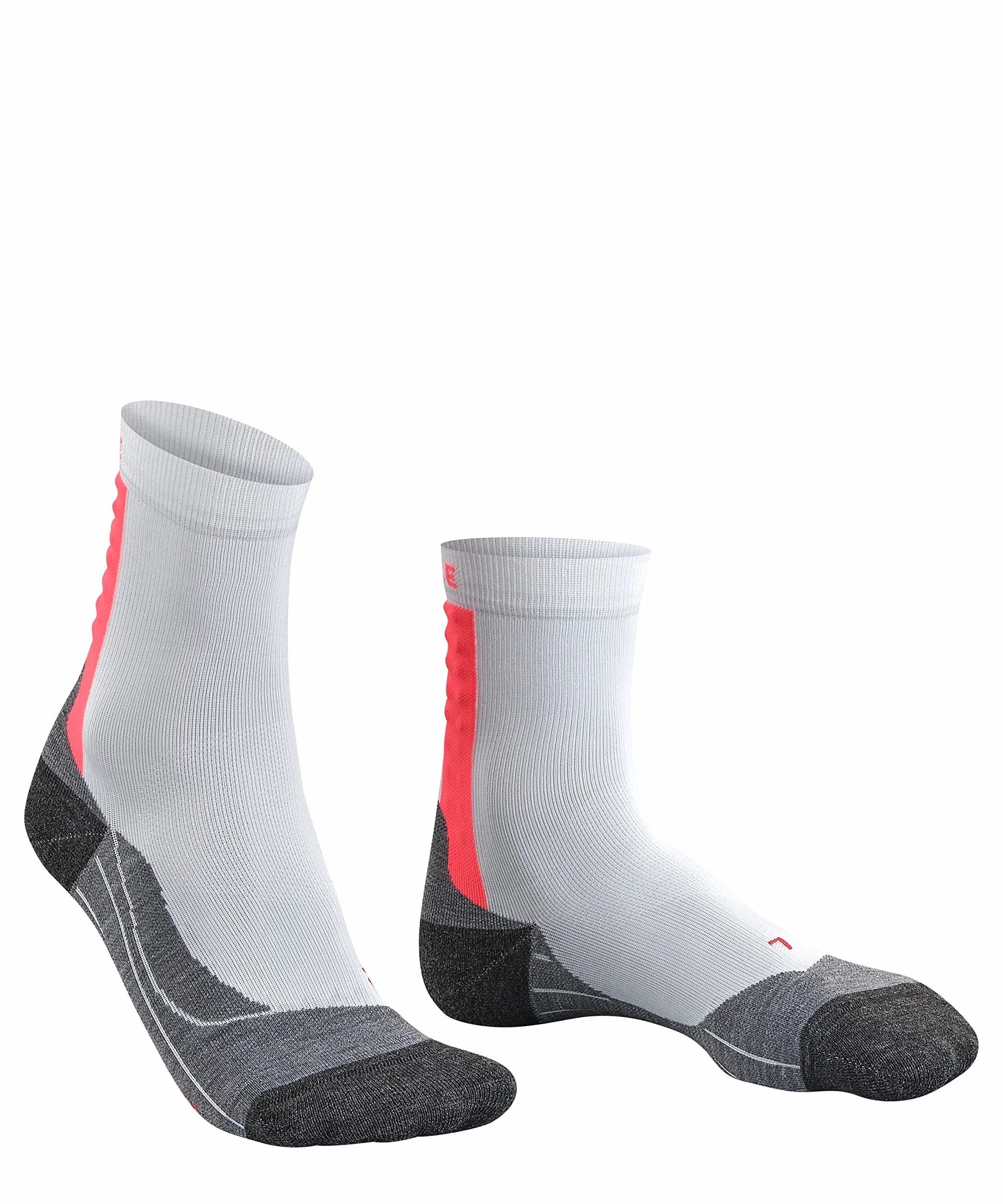 FALKE Kobiety Skarpety do biegania Achilles W So Oddychający I Szybkoschnący chroni ścięgno achillesa 1 Para, Biały White-Red 2028, 37-38