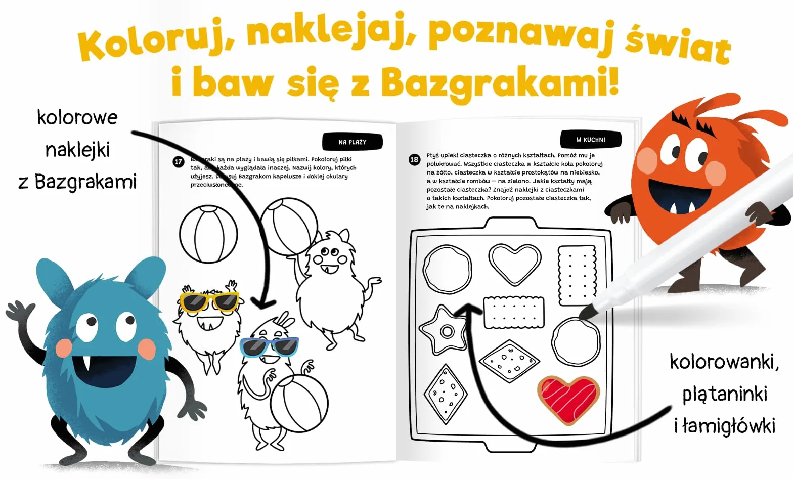 BAZGRAKI POZNAJĄ KOLORY I KSZTAŁTY 2-3 LATA
