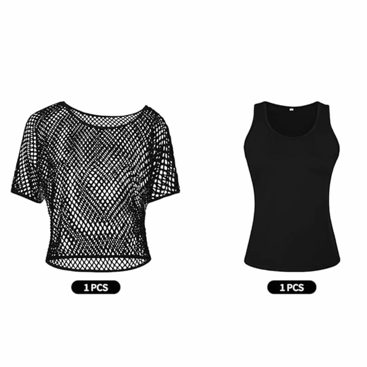 SNOMYRS Kabaretki Top Rave stroje bez rękawów sweter bez rękawów i szydełkowy okrycie lata 80. 90. strój festiwalowy plus size