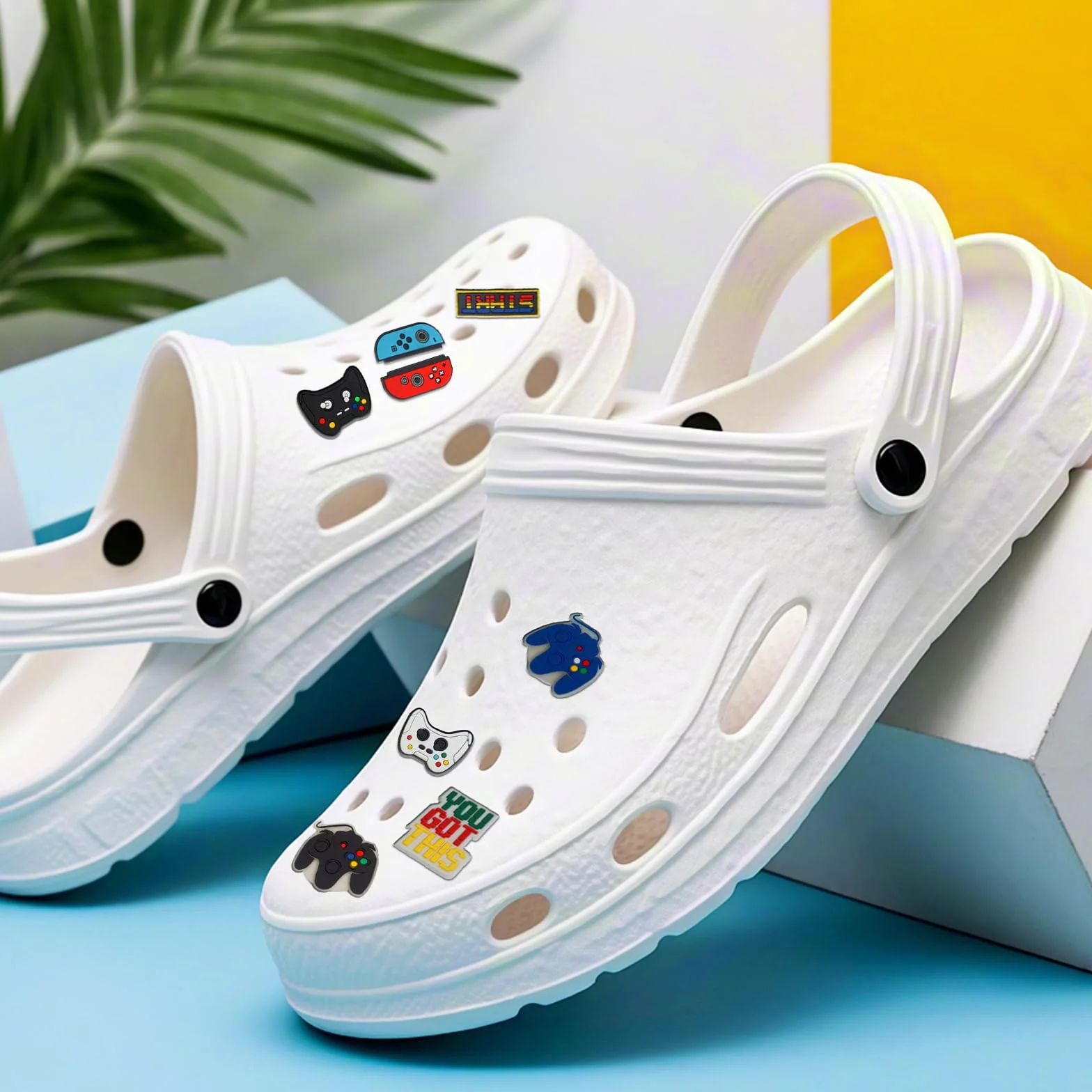 Zestaw przypinek do butów, charmsy z gamepadem, biżuteria do butów, zabawne i jedyne w swoim rodzaju szpilki Crocs, dekoracyjne zawieszki do butów