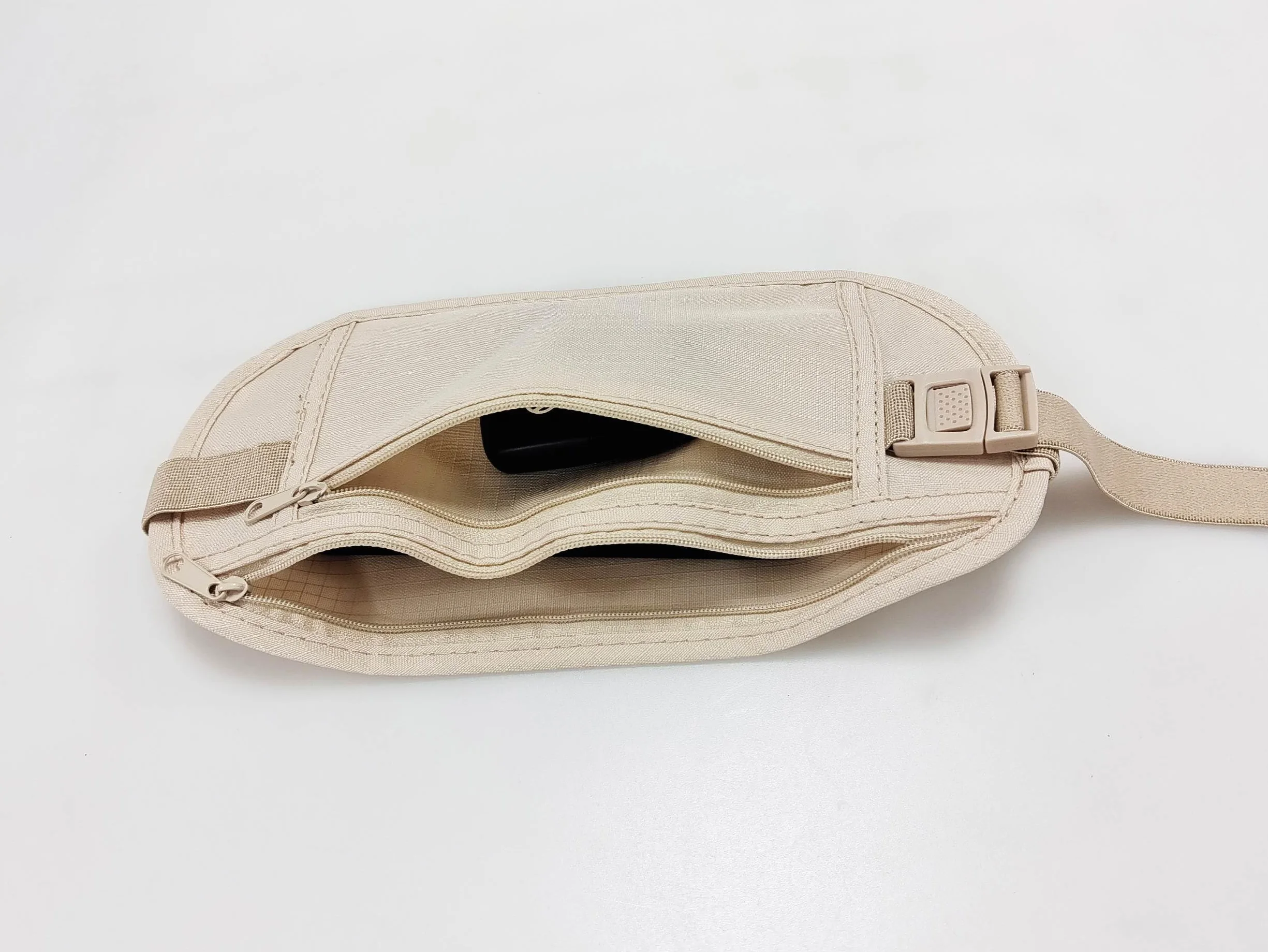 2 ukryte paski na pieniądze, saszetka antykradzieżowa, sportowa saszetka, regulowany pasek, wodoodporna torba podróżna na paszport, gotówkę, Wielobarwna, 26 x 13 cm