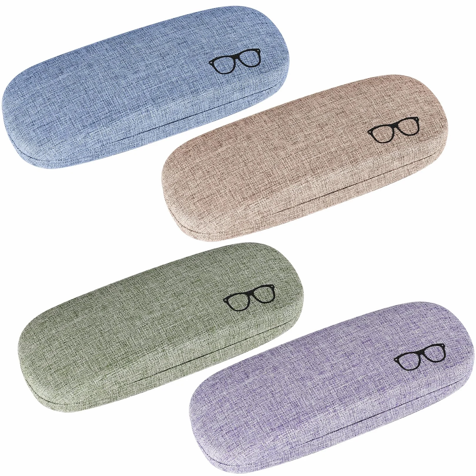 Twarde etui na okulary, 4 sztuki, twarde etui na okulary, przenośne etui na okulary, etui na okulary przeciwsłoneczne, twarde etui na okulary dla kobiet, mężczyzn, okulary przeciwsłoneczne, 4 kolory,