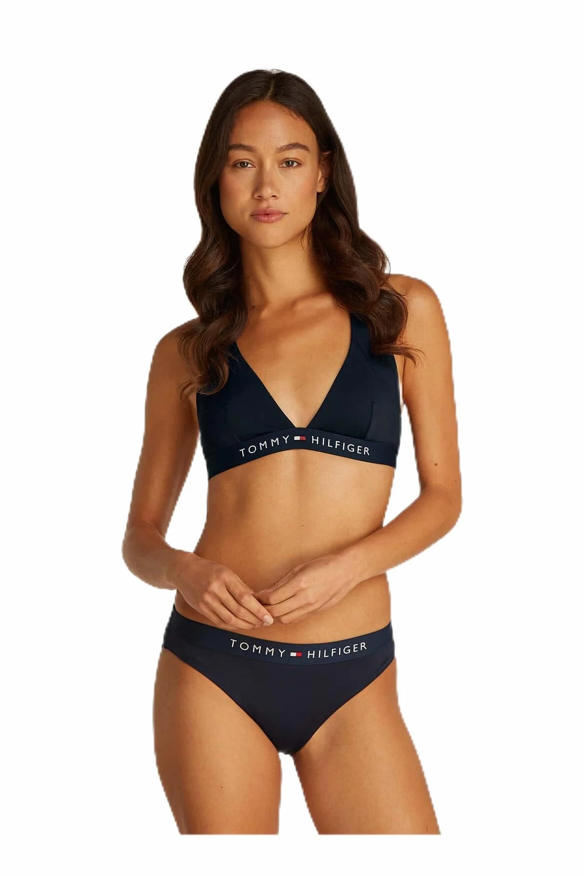 TOMMY HILFIGER Damski HALTER RP UW0UW05813, niebieski, M, Niebieski (Dark Night Navy), M