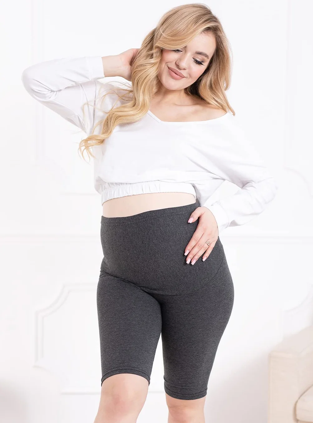 Formommy - Damskie Legginsy 1/3 Ciążowe Kolarki wyprodukowane w UE