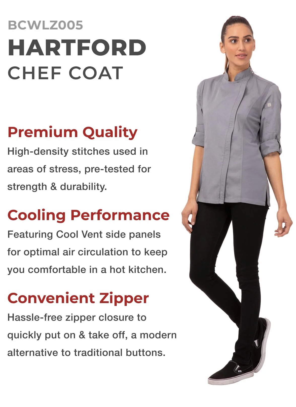 Chef Works Marynarka szefa kuchni Kobiety Hartford Womens Chef Coat