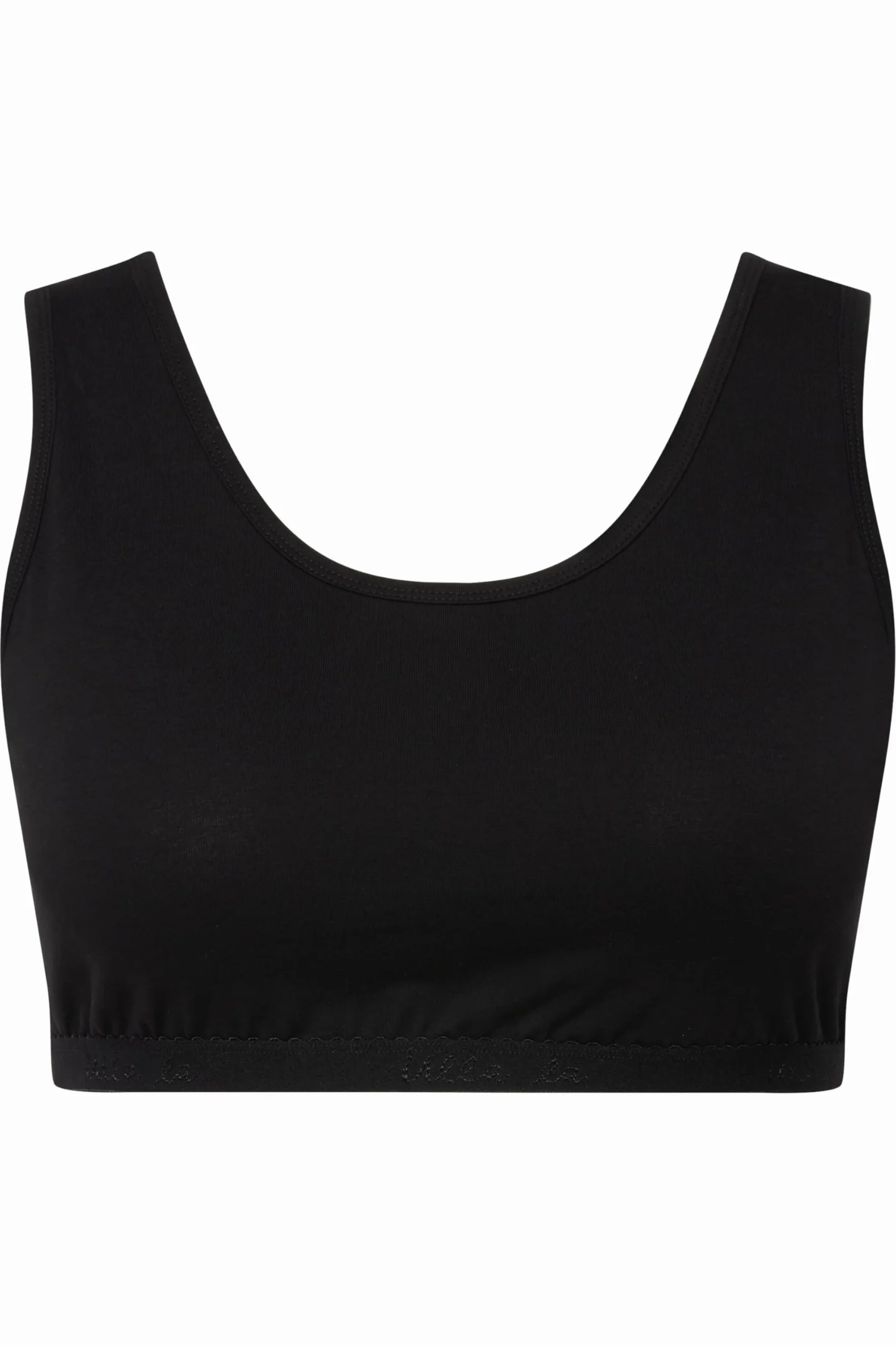 Ulla Popken Damskie duże rozmiary duże rozmiary plus size biustonosz wsuwany, jednokolorowy czarny 50+ 791580130-50+, czarny, 50-52