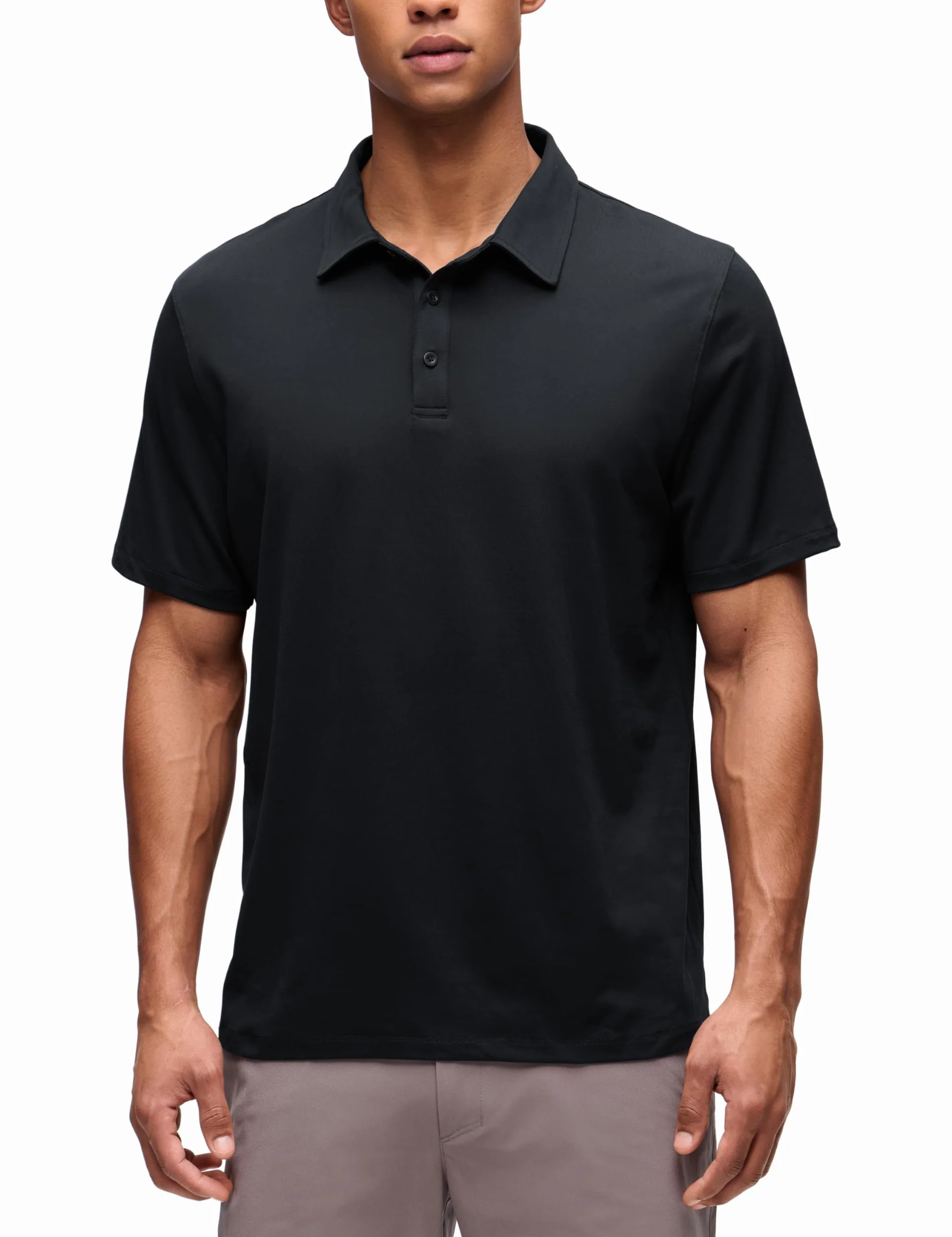 CRZ YOGA Koszulki polo Cloud Jersey dla mężczyzn - średniej grubości koszulki golfowe z krótkim rękawem miękkie sportowe casualowe koszulki