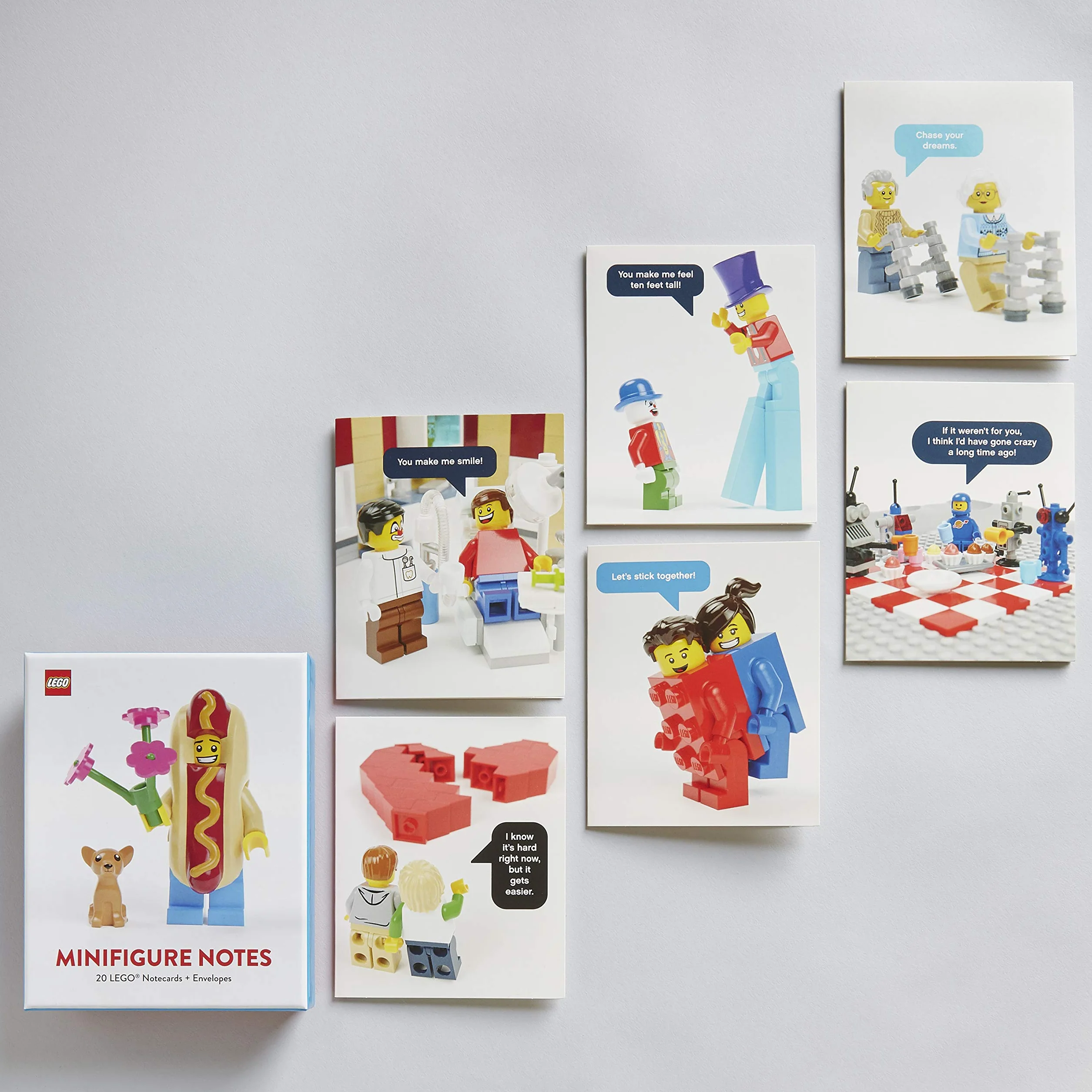 LEGO® Minifigure Notes: 20 Notecards and Envelopes