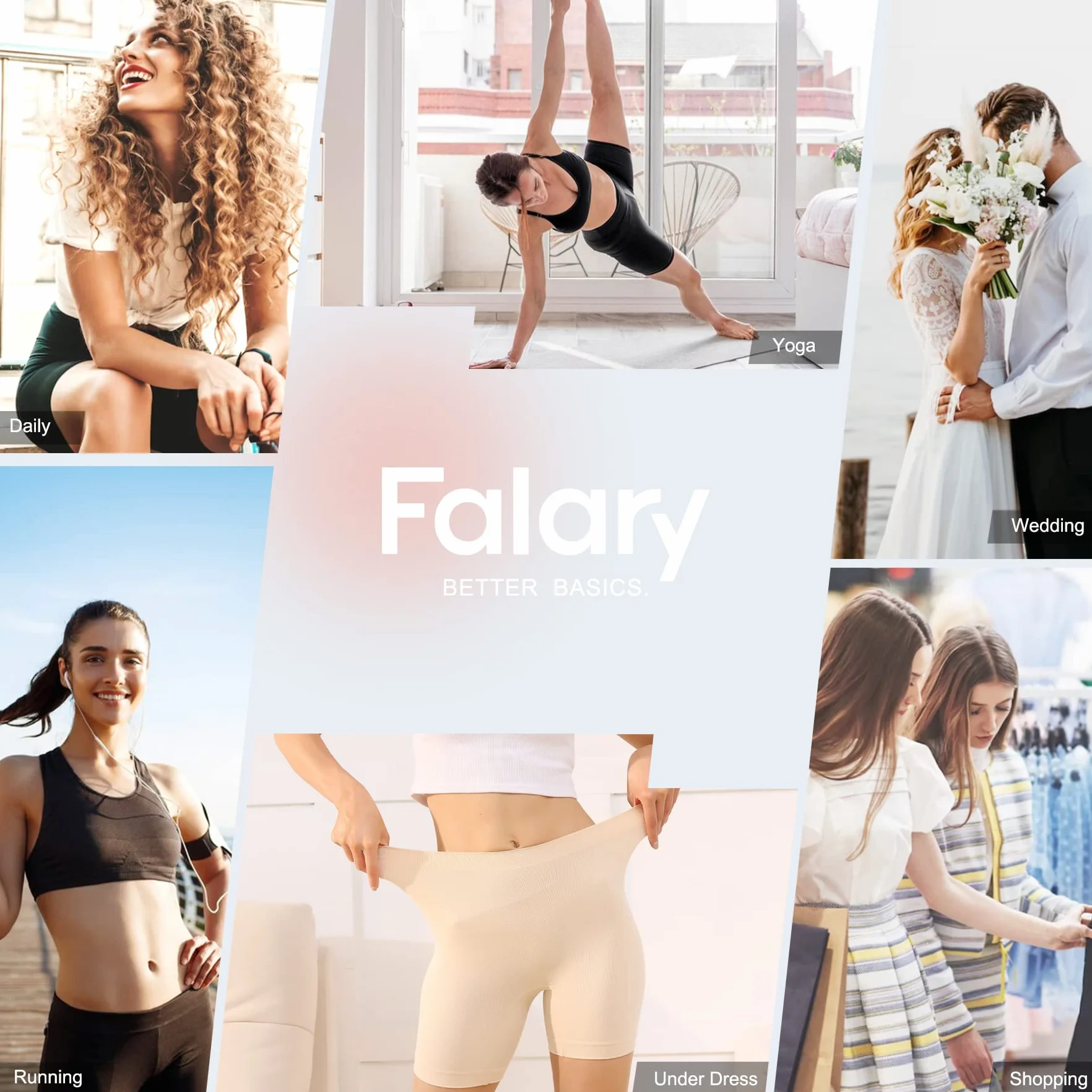 FALARY Spodenki rowerowe damskie krótkie spodnie pod sukienkę spódniczka legginsy szorty bokserki zapobiegające otarciom na lato jogę 3 sztuki w opakowaniu, białe, czarne, beżowe