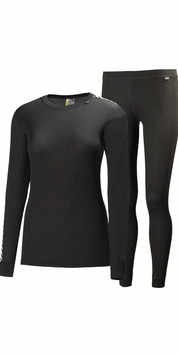 Helly-Hansen Kobiety Comfort Dry 2-pack Bielizna Termiczna, Czarny, L