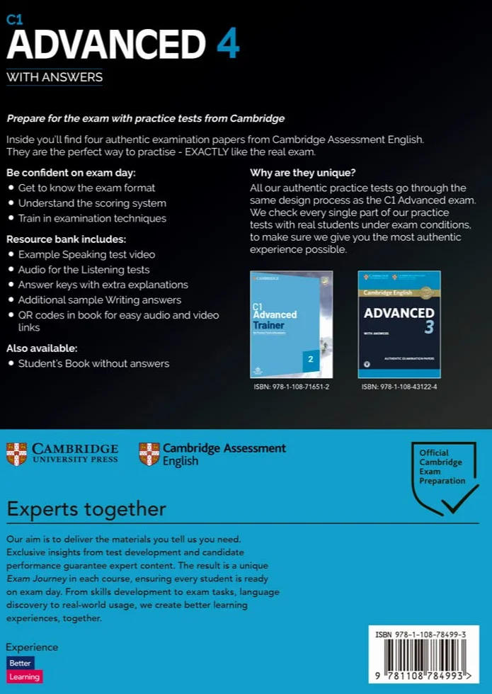 C1 Advanced 4 Student's Book with Answers with Audio with Resource Bank: Authentic Practice Tests