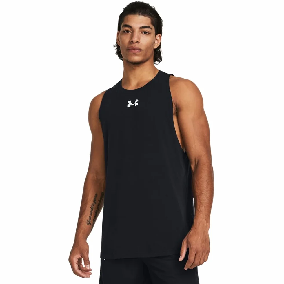 Under Armour Bez rękawów Mężczyźni Baseline Cotton Basketball Tank Top