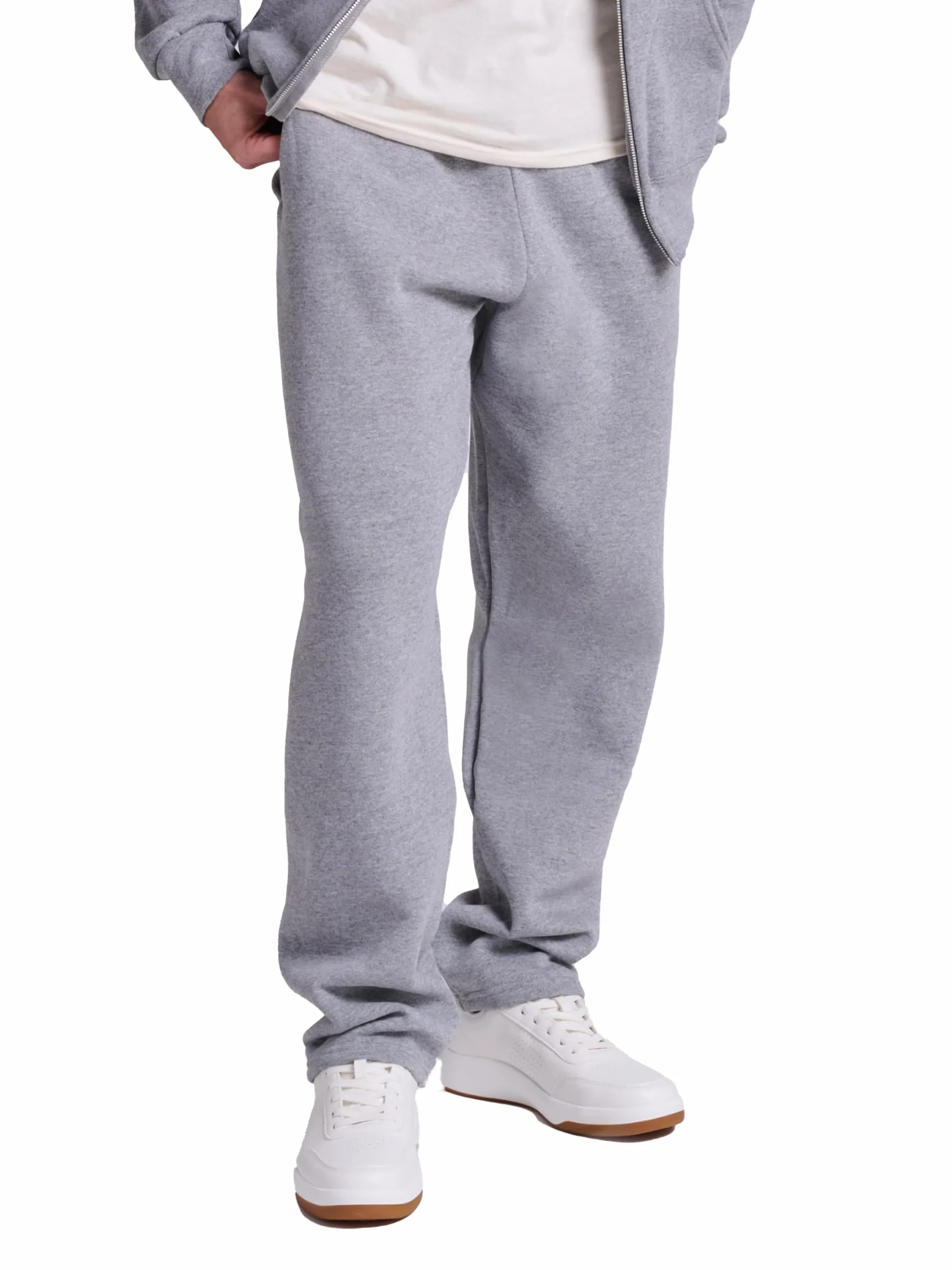 Russell Athletic Męskie spodnie dresowe Dri-Power Open Bottom z kieszeniami, Oxford, 3XL