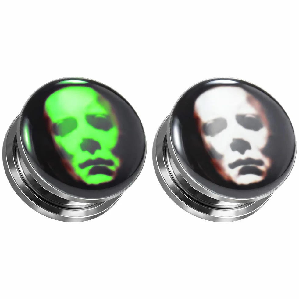 TBOSEN 8 szt. kolczyków ze stali nierdzewnej fluorescencyjnej epoksydowe kolczyki do uszu plug do uszu Plug Flesh Piercing biżuteria 6 mm - 30 mm, Drewno,