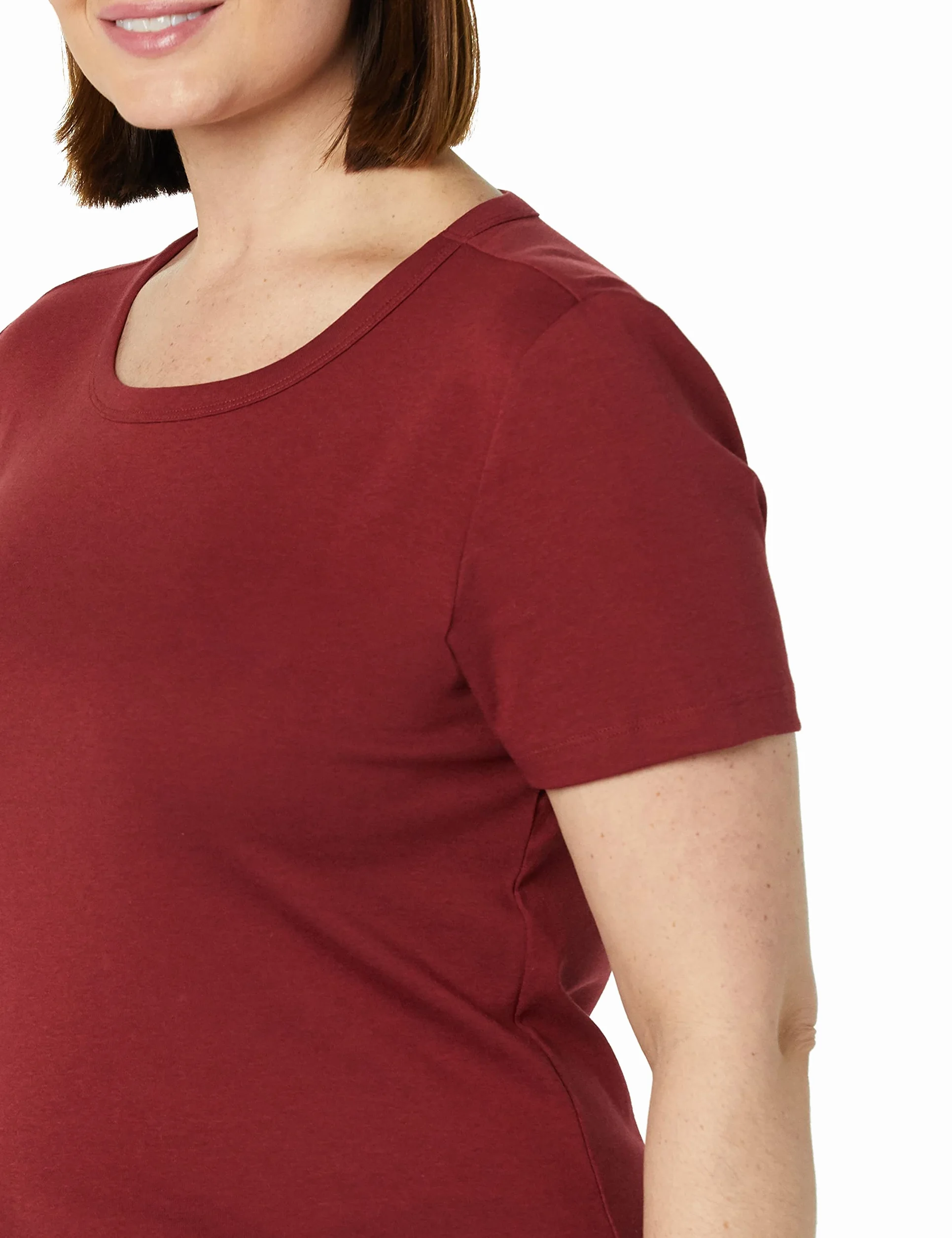 Amazon Essentials Kobiety Koszulka z krótkim rękawem i okrągłym dekoltem slim fit