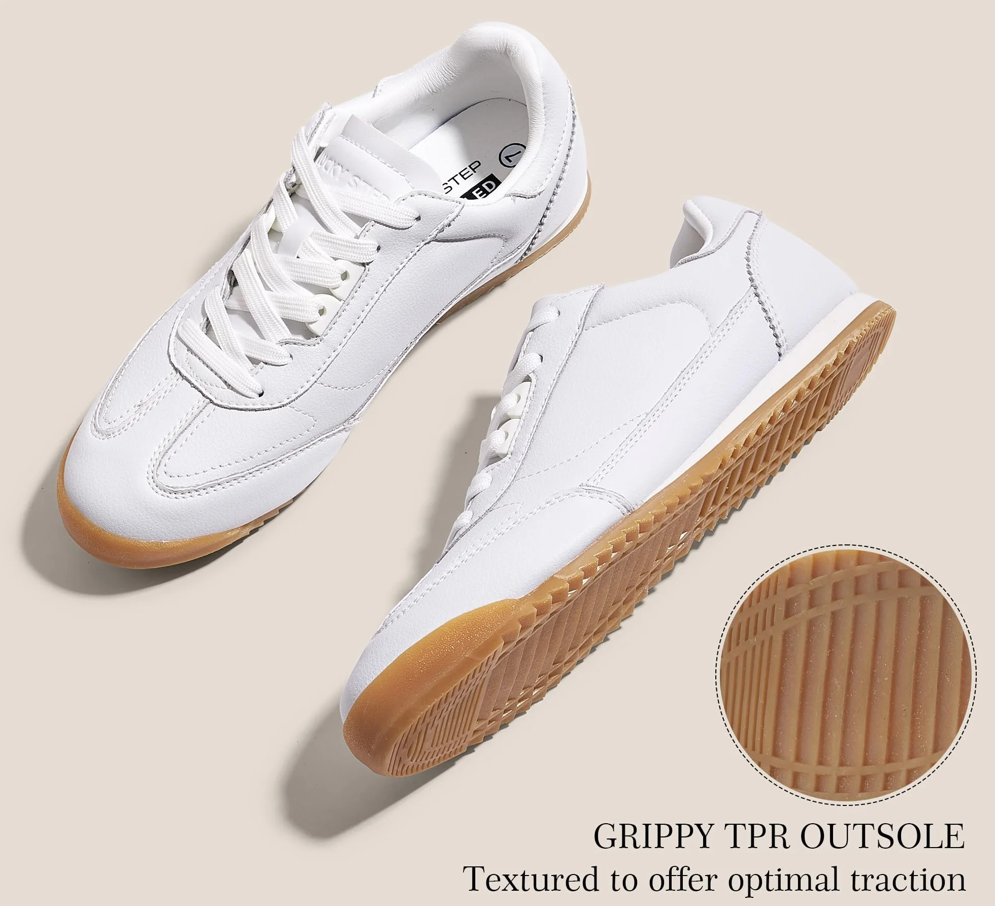 LUCKY STEP Modne trampki damskie neutralne wygodne buty do chodzenia biegania na siłownię