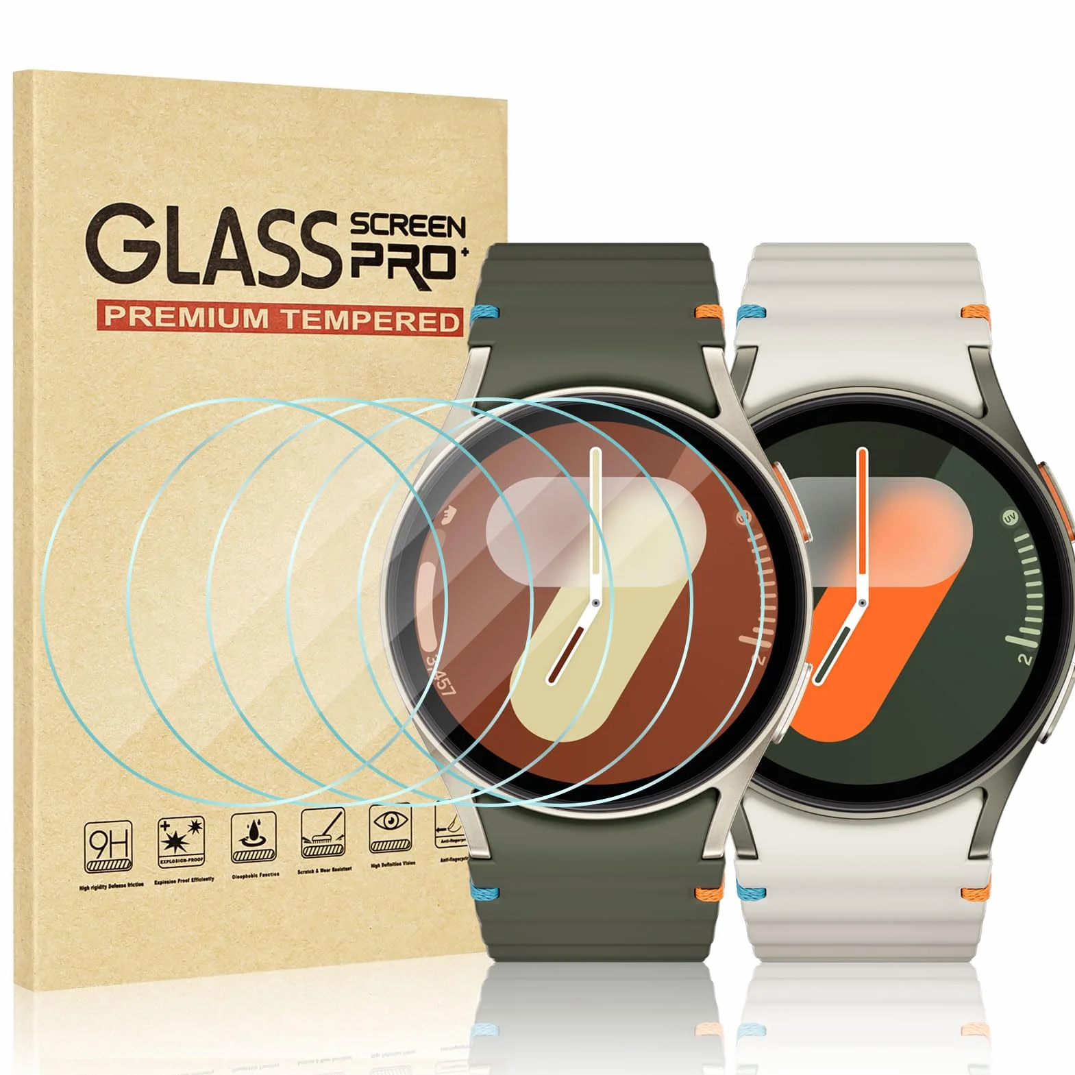 Folia ochronna na wyświetlacz do Samsung Galaxy Watch 7 / 6 / 5 / 4 mm, 44 mm, odporna na zarysowania HD, folia ochronna na wyświetlacz do zegarka Galaxy Watch 4/5/6/7, 44 mm