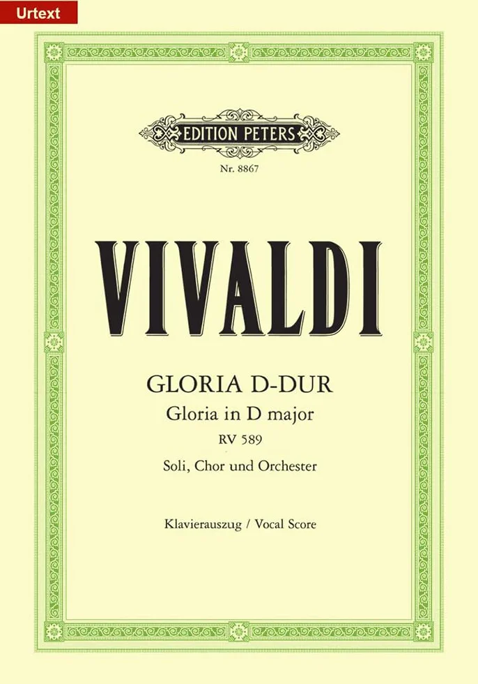 Gloria d-dur rv 589/ gloria in d major rv 589 chant: für Soli, Chor und Orchester / Klavierauszug