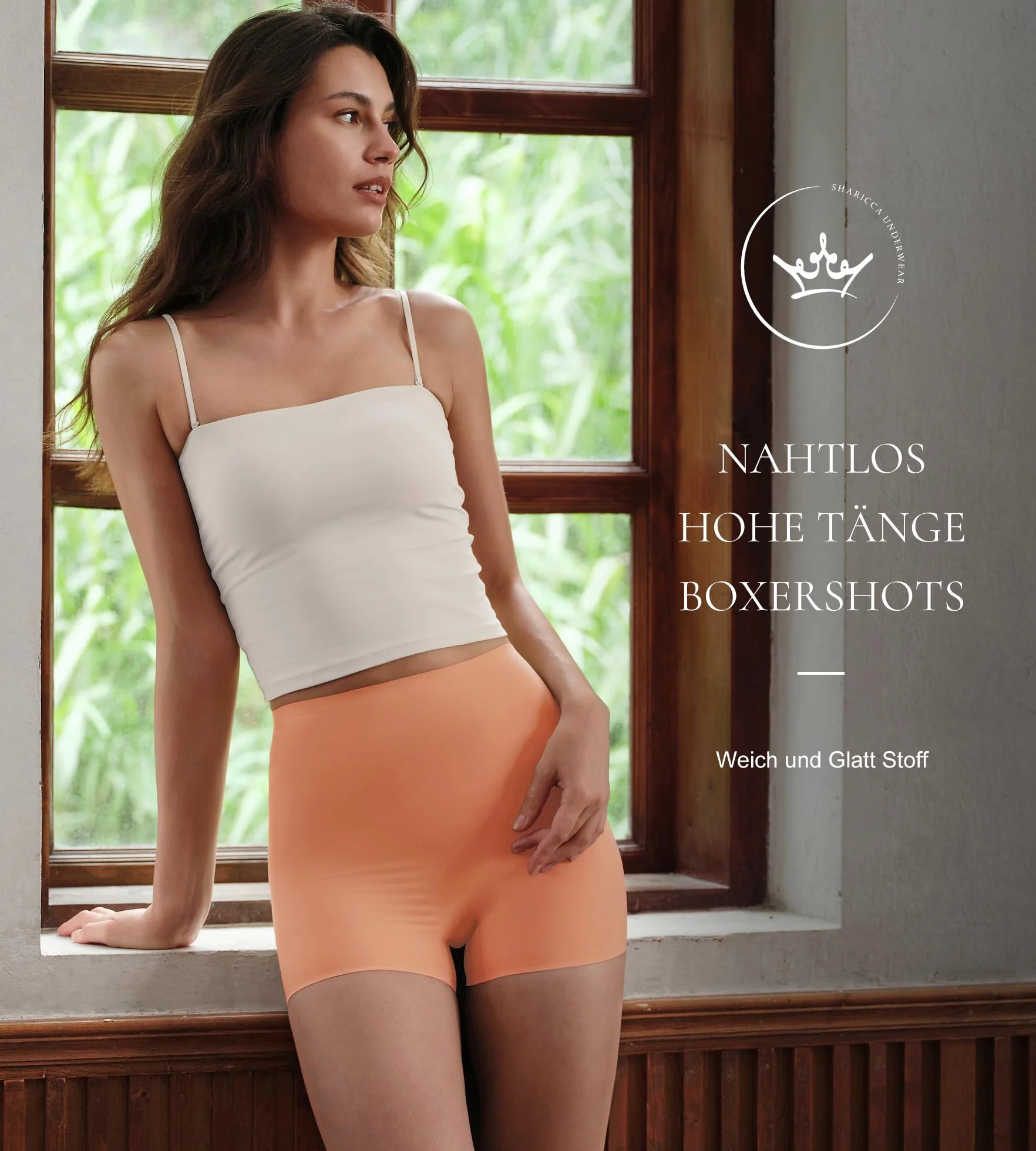 SHARICCA Damskie szorty rowerowe majtki hotpants krótkie spodnie wysoka talia, bokserki z wiskozy
