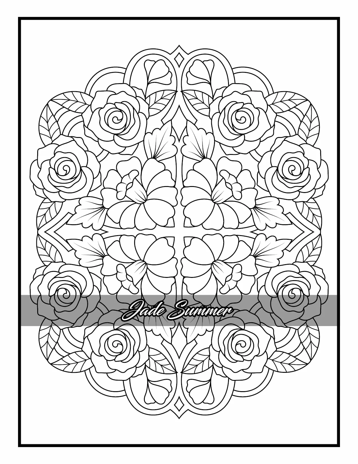100 Flowers: Adult Coloring Book with Bouquets, Wreaths, Swirls, Patterns, Decorations