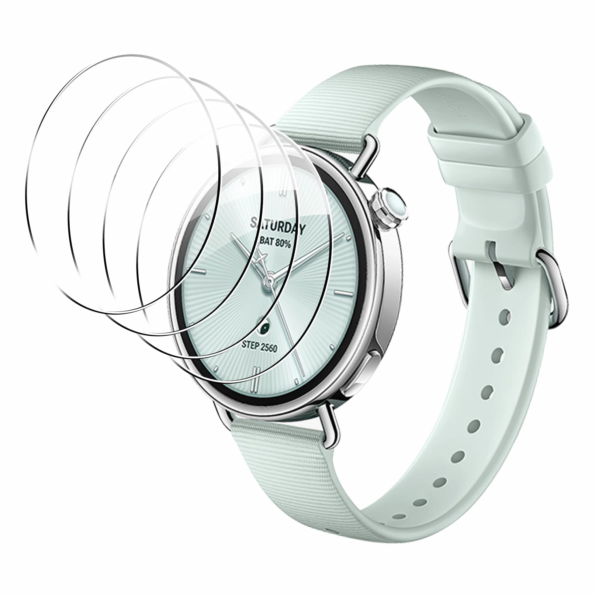 4 sztuki folii ochronnej do zegarka Xiaomi Watch S4 41 mm szkło pancerne, odporne na zarysowania, bardzo trwałe, folia ochronna na wyświetlacz HD