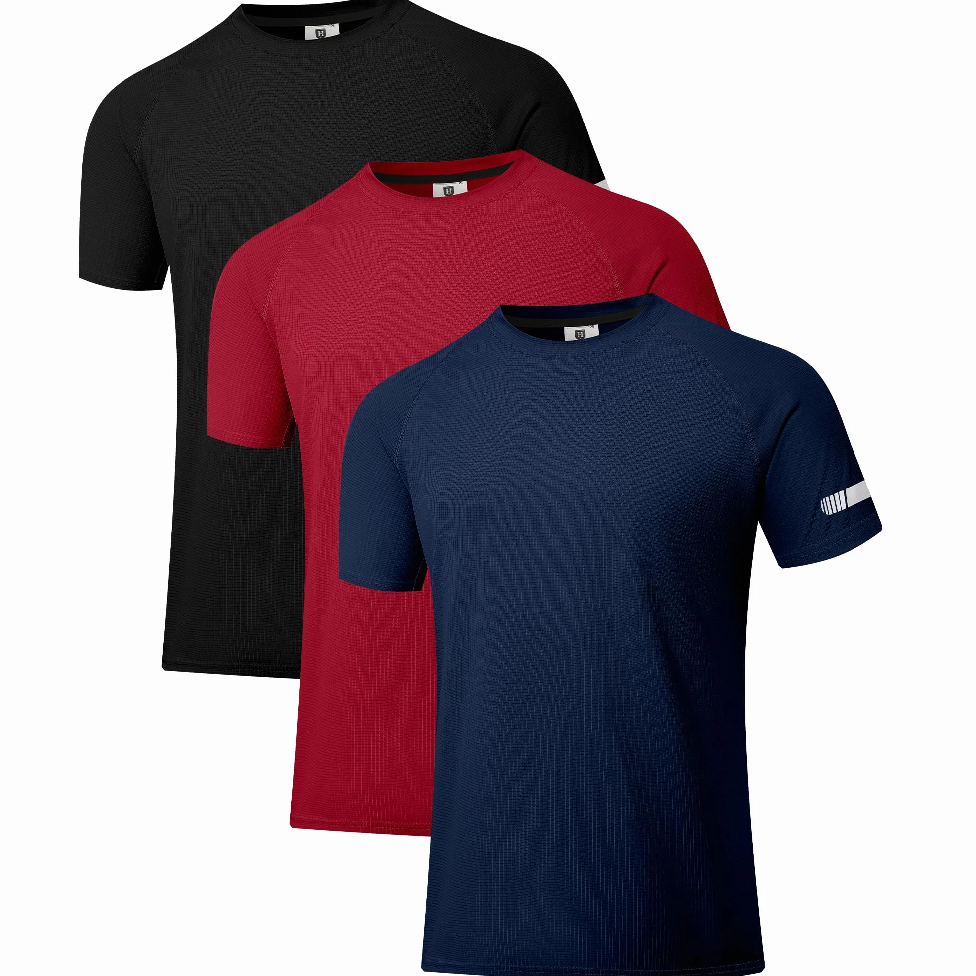 Męskie koszulki do biegania UPF 50+, ochrona przed słońcem, Rash Guard, koszulka Quick Dry SPF UV Swim Short Sleeve Shirts