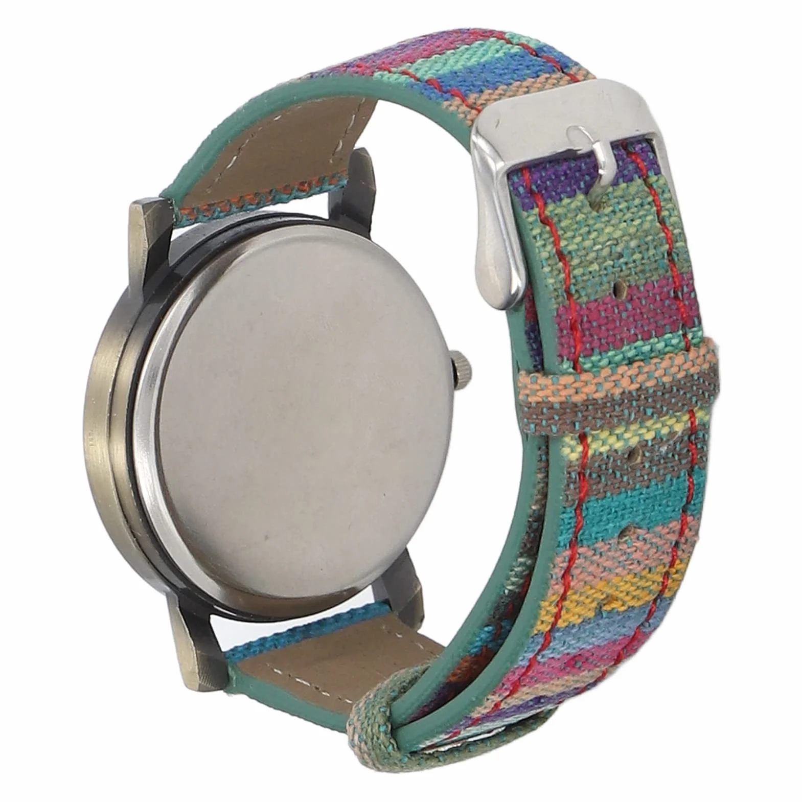 Yosoo Hippie Chic Zegarki, Boho damski zegarek z motywem tęczowym Multicolor Tęczy Łatwy do odczytu zegarek z dużymi liczbami Czech Zegarki z PU skórzany pasek dla