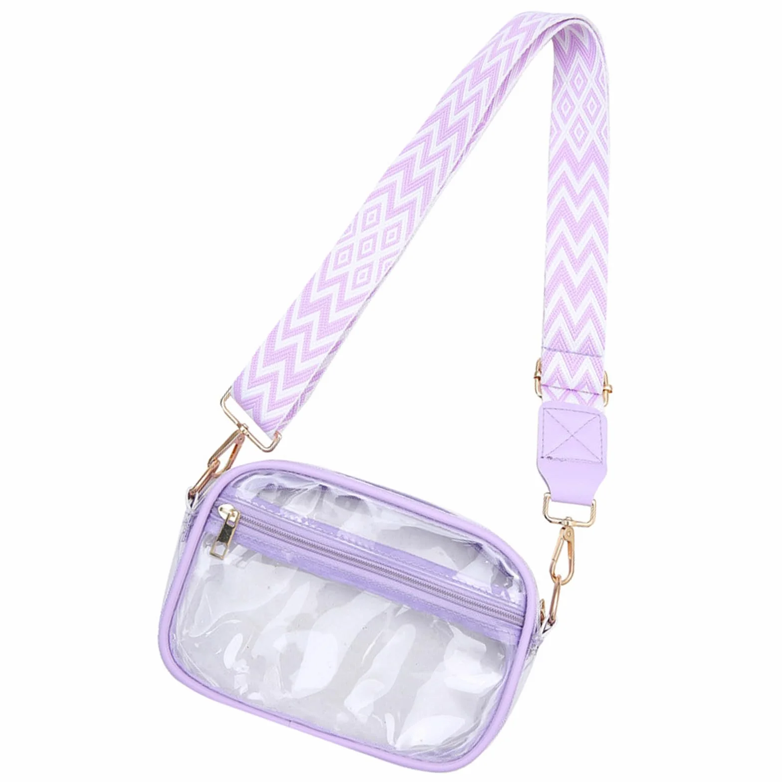 Przezroczysta torba crossbody, wodoodporna torba listonoszka, przezroczysta torba na koncert, dla kobiet i mężczyzn, przezroczysta torba na ramię z PCW, z regulowanym paskiem, na koncerty, zakupy,