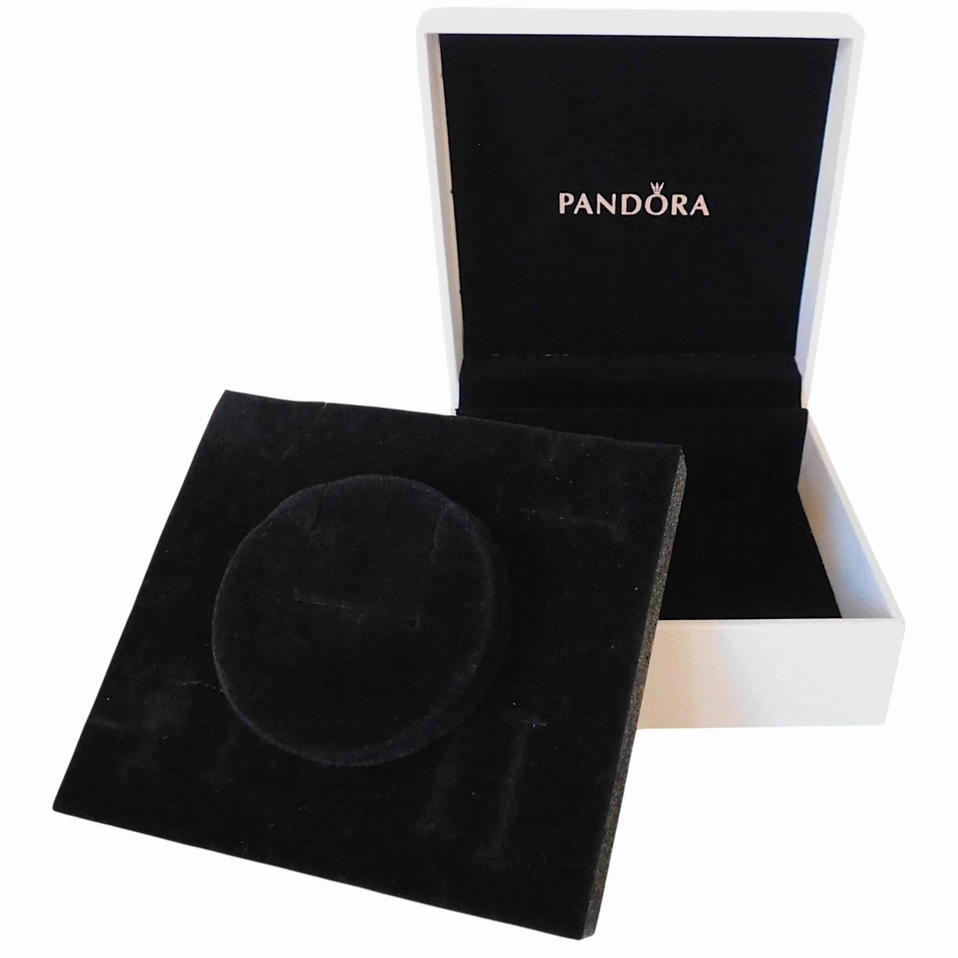 Pandora Pudełko na Biżuterię, Skóra, Biały, 9,0 cm x 9,0 cm x 4,0 cm
