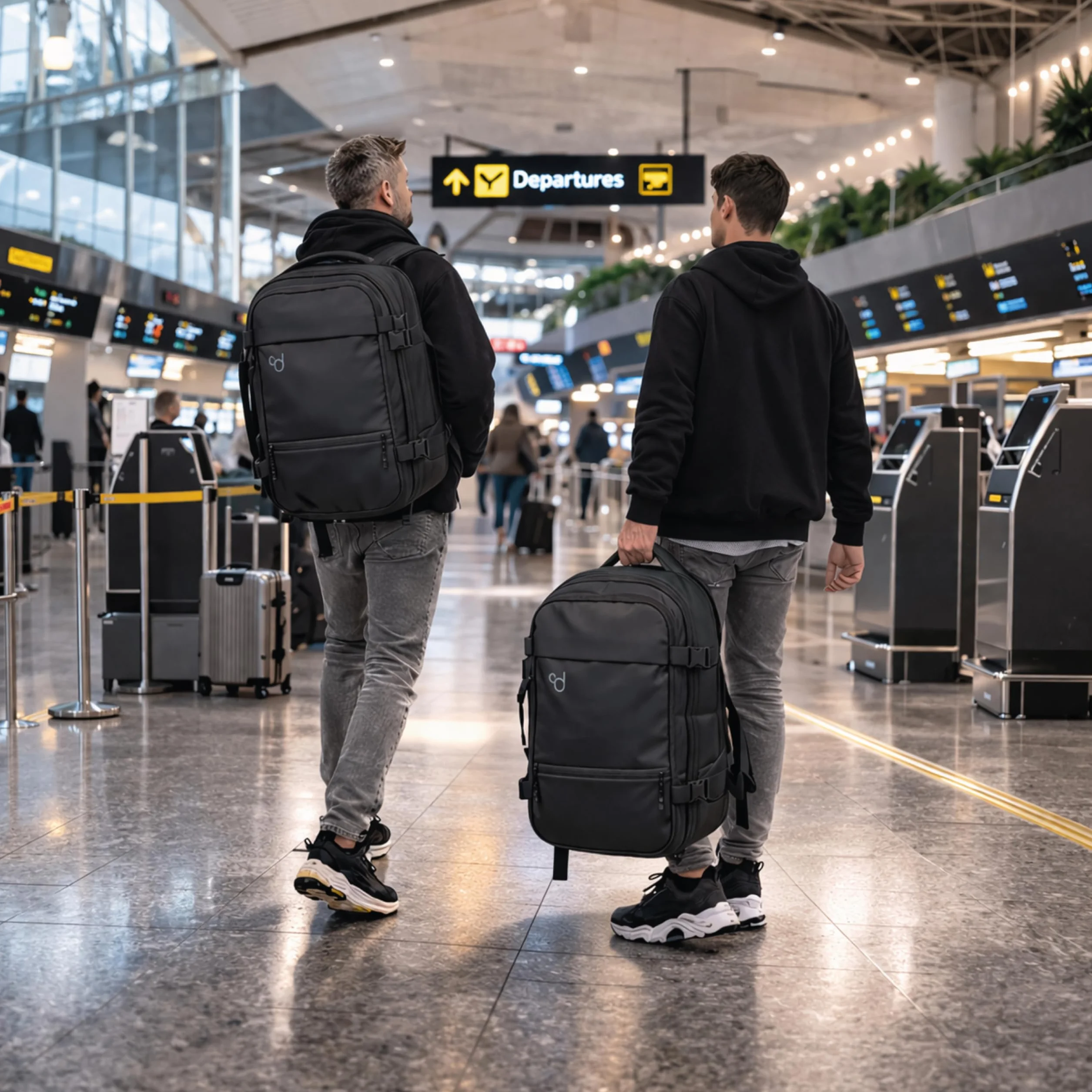 OcioDual Plecak podróżny do kabiny samolotu 55x40x20 Bagaż podręczny z możliwością powiększenia do 55x40x25 cm dla (Iberia, Easyjet, Lufthansa, Air France) Męska damska walizka kabinowa Przegroda