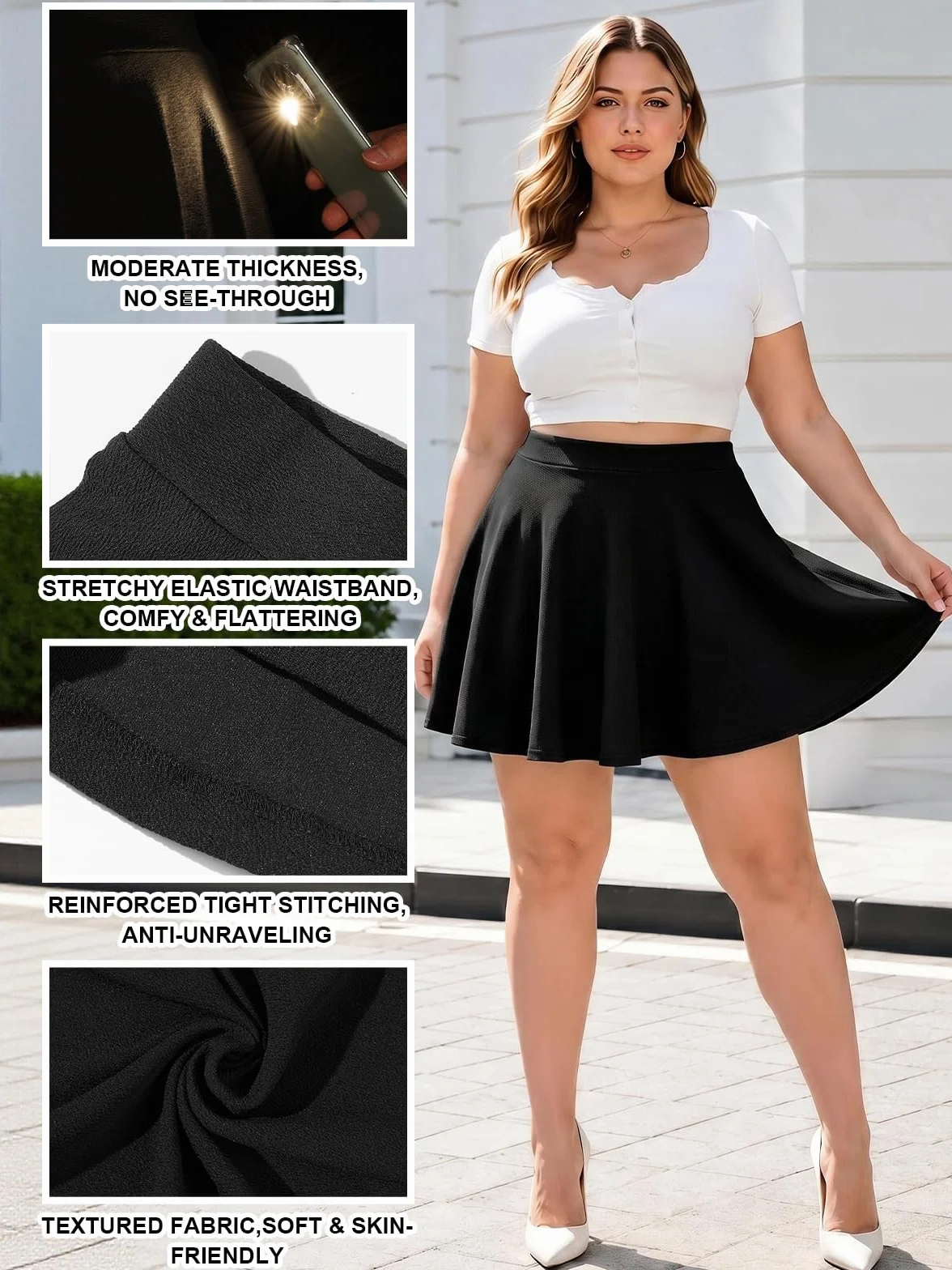 Moon Wood Spódnica Kobiety Basic Mini Skirt