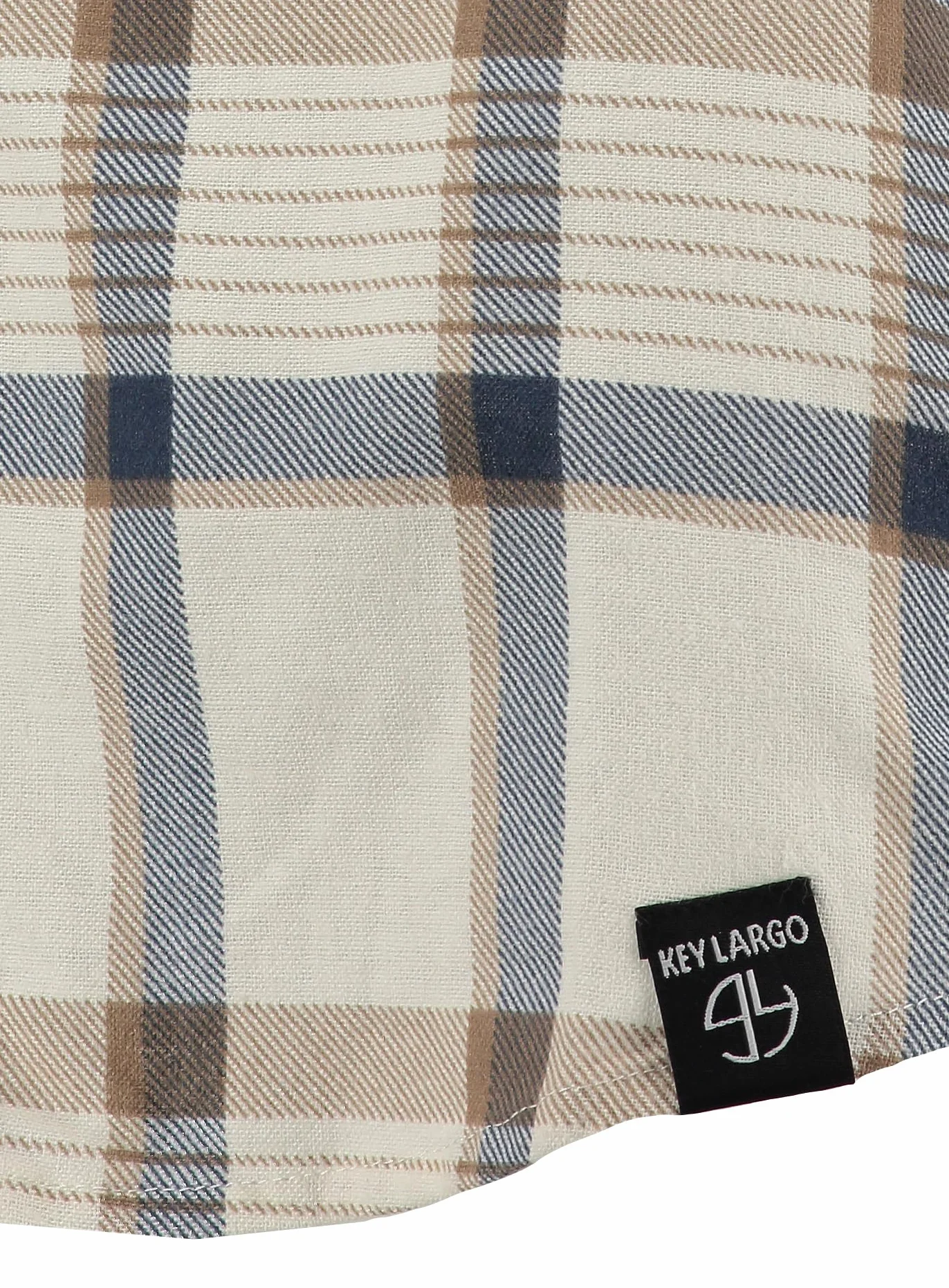 KEY LARGO Koszula Mężczyźni Klcatania 1/1 Hoodie-checks