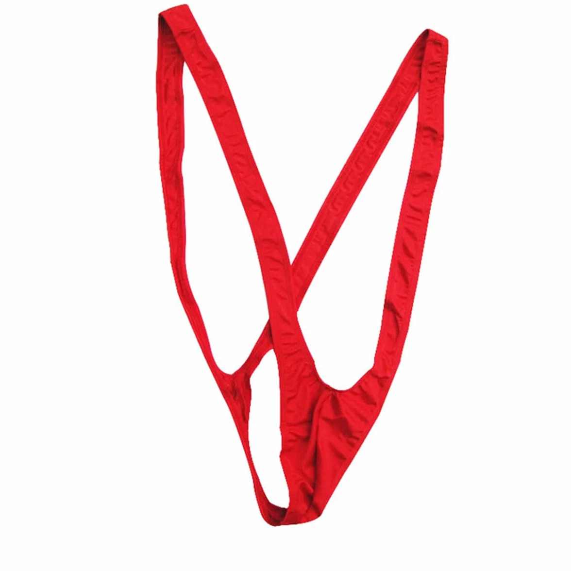 LATRAT Inside Ropa, Borat Mankini garnitur, męski jeden rozmiar, błyszczący i piękny (czerwony), Czerwona, M