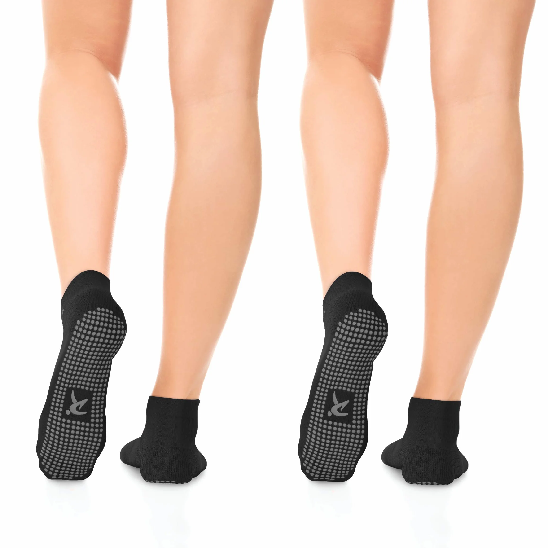 Antypoślizgowe skarpety antypoślizgowe (2 pary) (idealne do pilatesu, jogi, barre, tańca, sztuki walki, trampoliny fitness, szpitala, rehabilitacji, domu i równowagi)