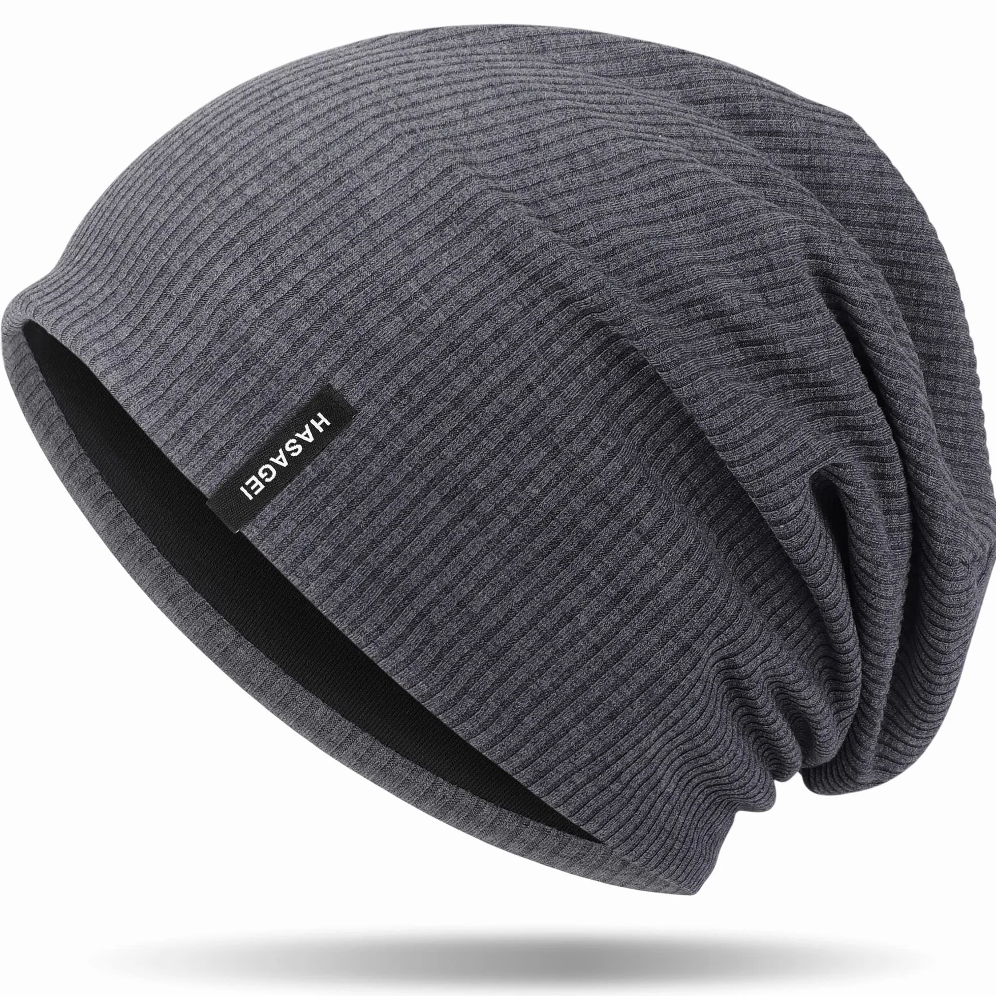 HASAGEI Czapka męska damska, czapka beanie, przejściowa, miękka, cienka czapka, lekka, modna czapka z dżerseju, czapka beanie, uniseks, czapka z chemii, idealna na wszystkie pory roku