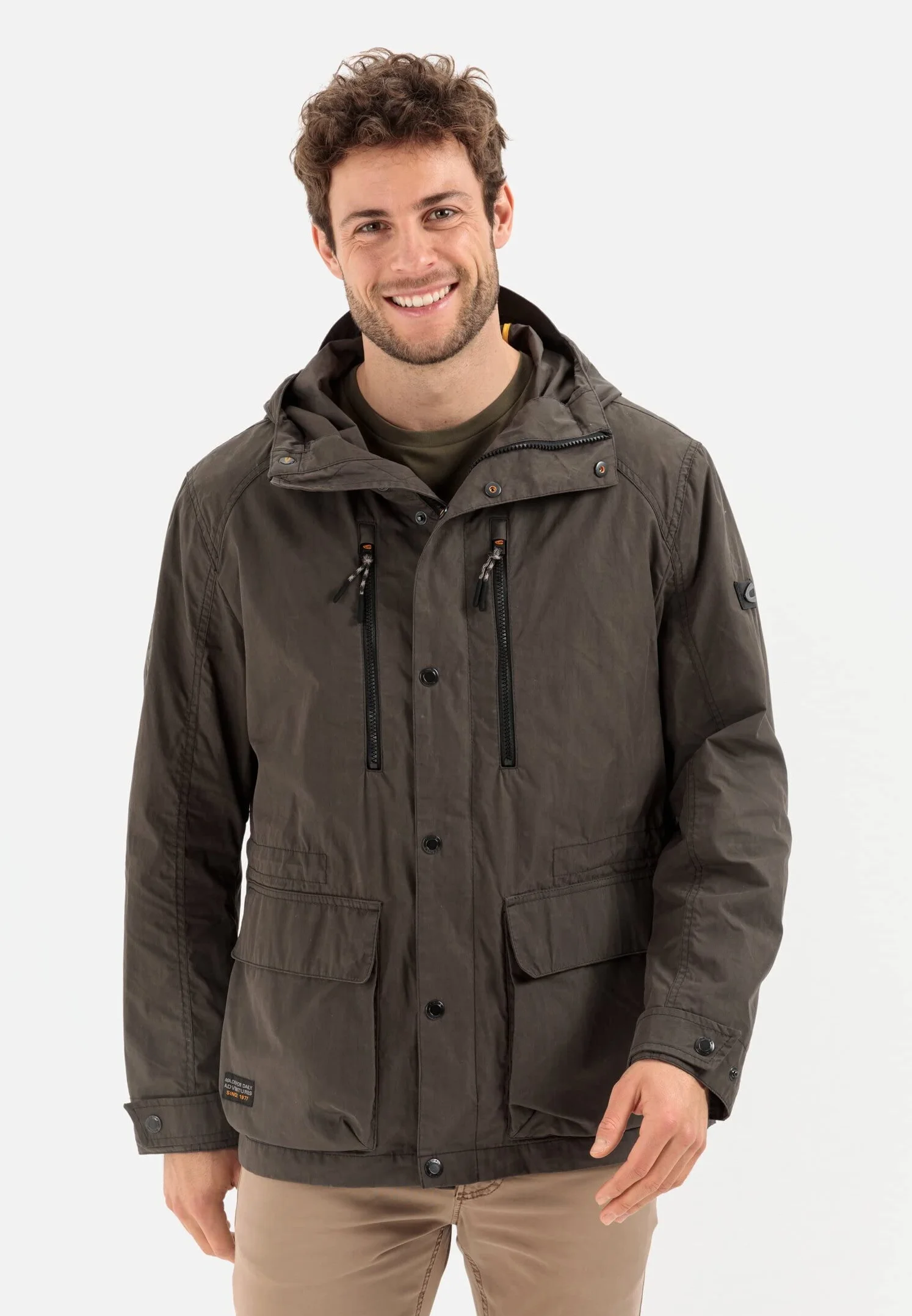camel active Męska kurtka 420460/1O56, Olive Brown, 50, brązowy (Olive Brown), 50