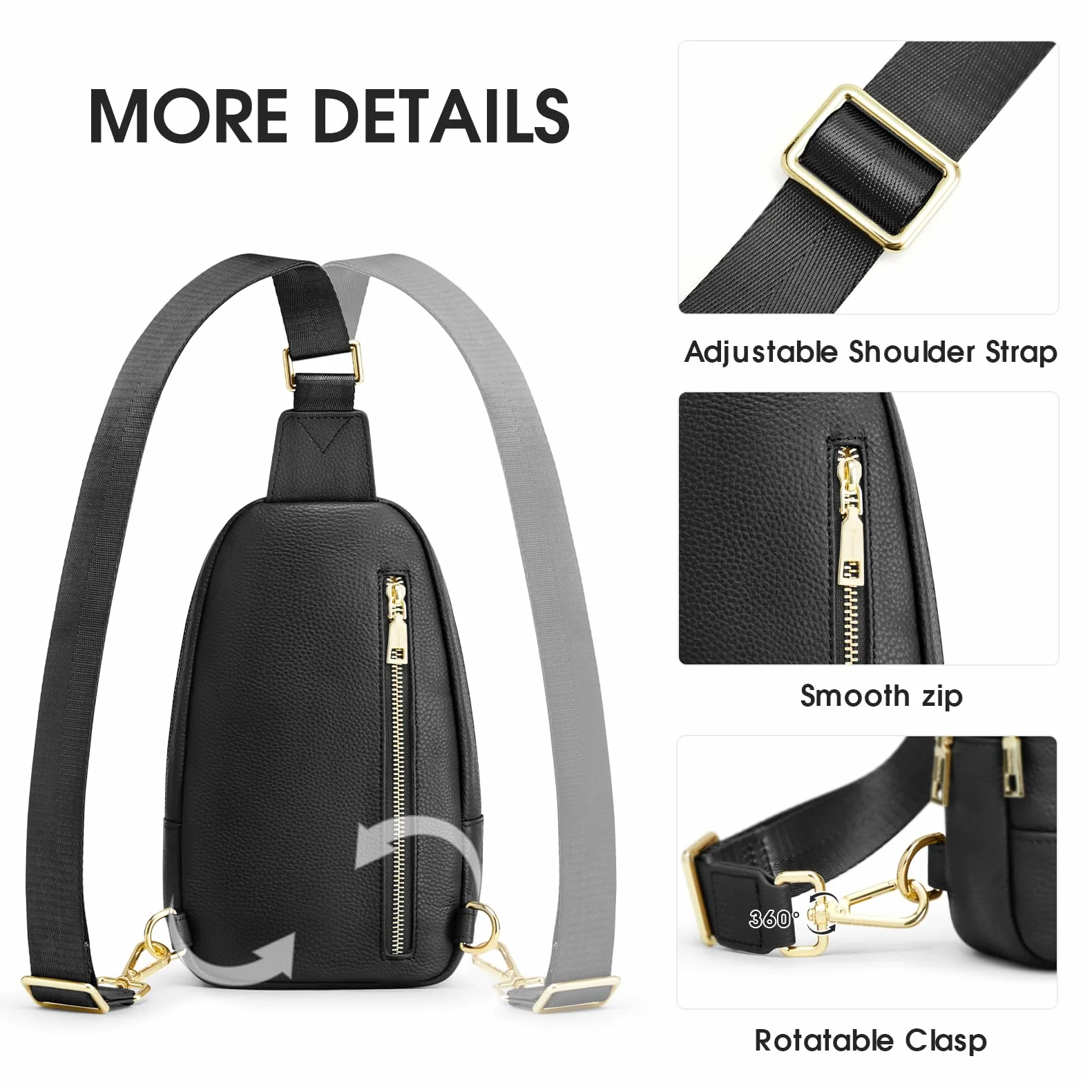 Kattee Torba na ramię dla kobiet, na ramię, miękka skóra, nerka dla kobiet, mała torba crossbody, z blokadą RFID