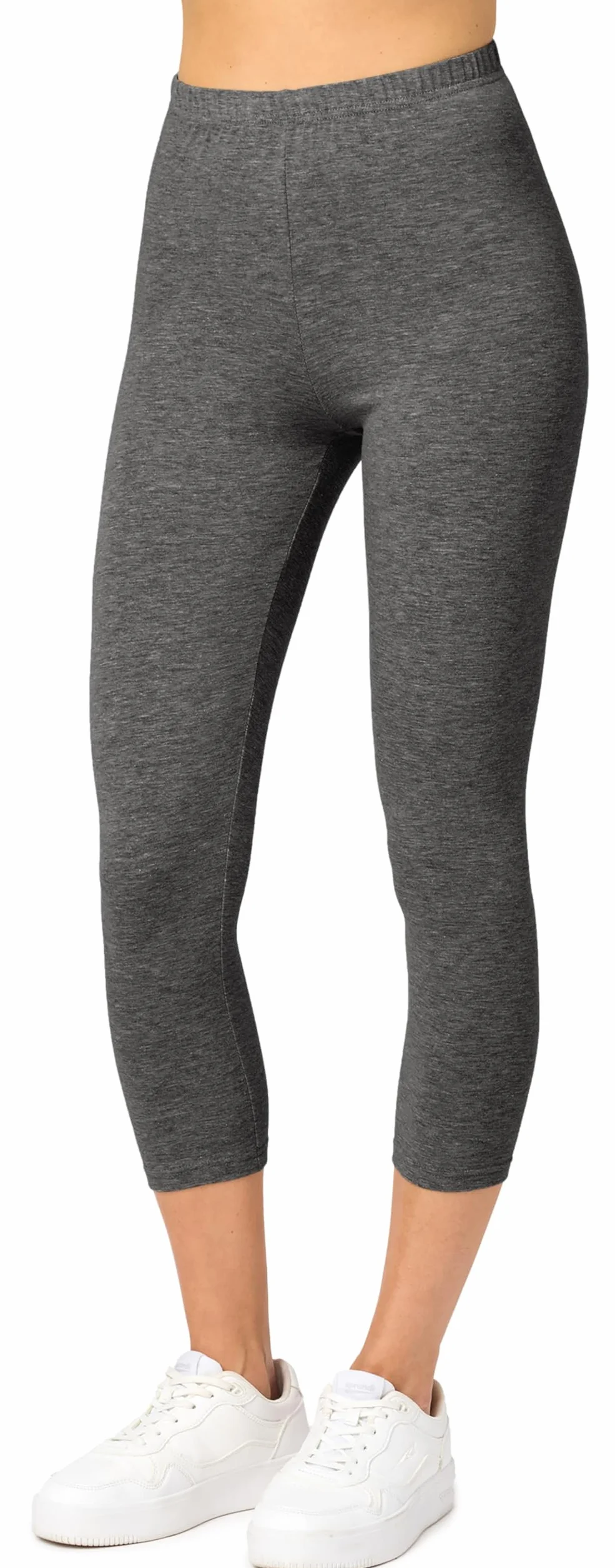 Merry Style Legginsy Damskie z Bawełny 3/4 Wysoki Stan MS10-199