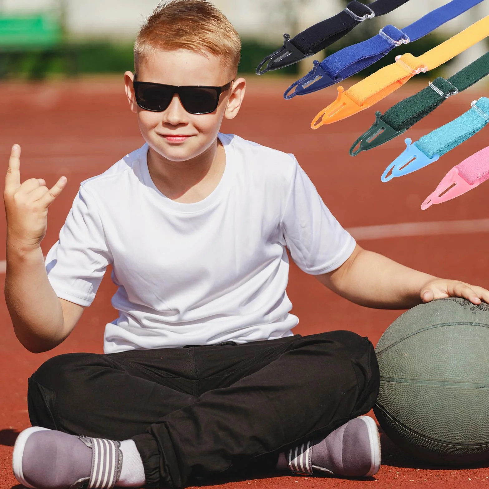 Yuanchu 6 szt. Regulowane paski do okularów sportowych, antypoślizgowe paski dla dzieci elastyczne paski do okularów uchwyt na okulary dla chłopców dziewcząt okulary sportowe okulary przeciwsłoneczne