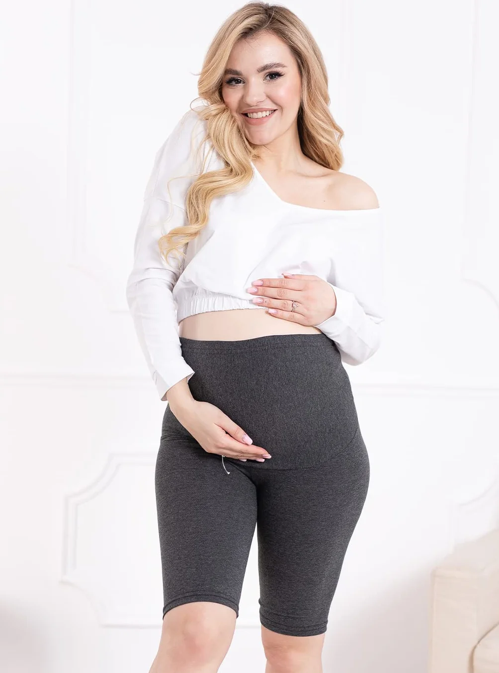 Formommy - Damskie Legginsy 1/3 Ciążowe Kolarki wyprodukowane w UE