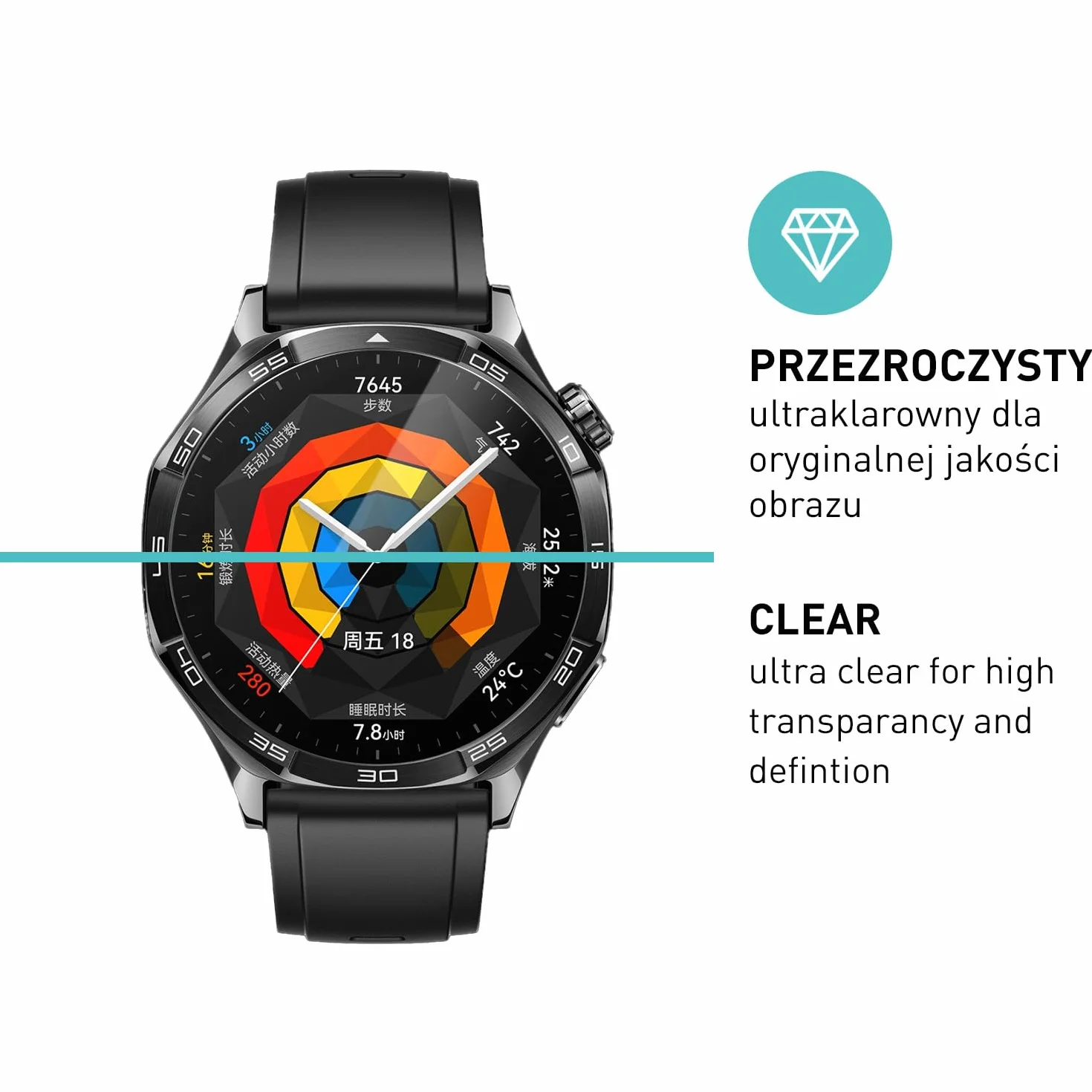 smartect Folia Ochronna TPU [3 Sztuki, Clear] dla Huawei Watch GT5 46 mm / GT5 Pro 46 mm, Zakrywa cały wyświetlacz, Ochraniacz Ekranu bez Pęcherzyków, Bez Odcisków palców