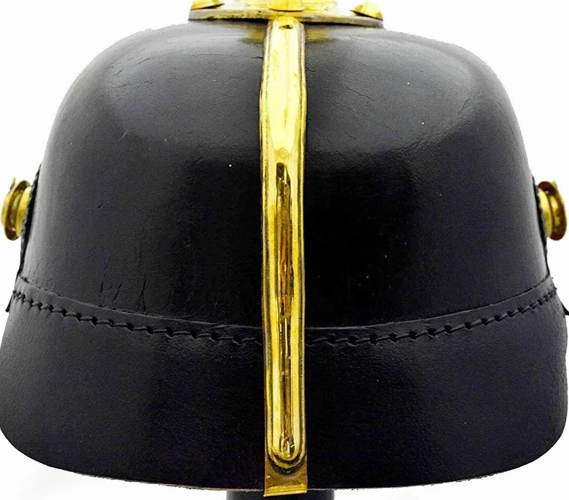 Niemiecki hełm mosiężny akcent pruski PICKELHAUBE hełm cesarski