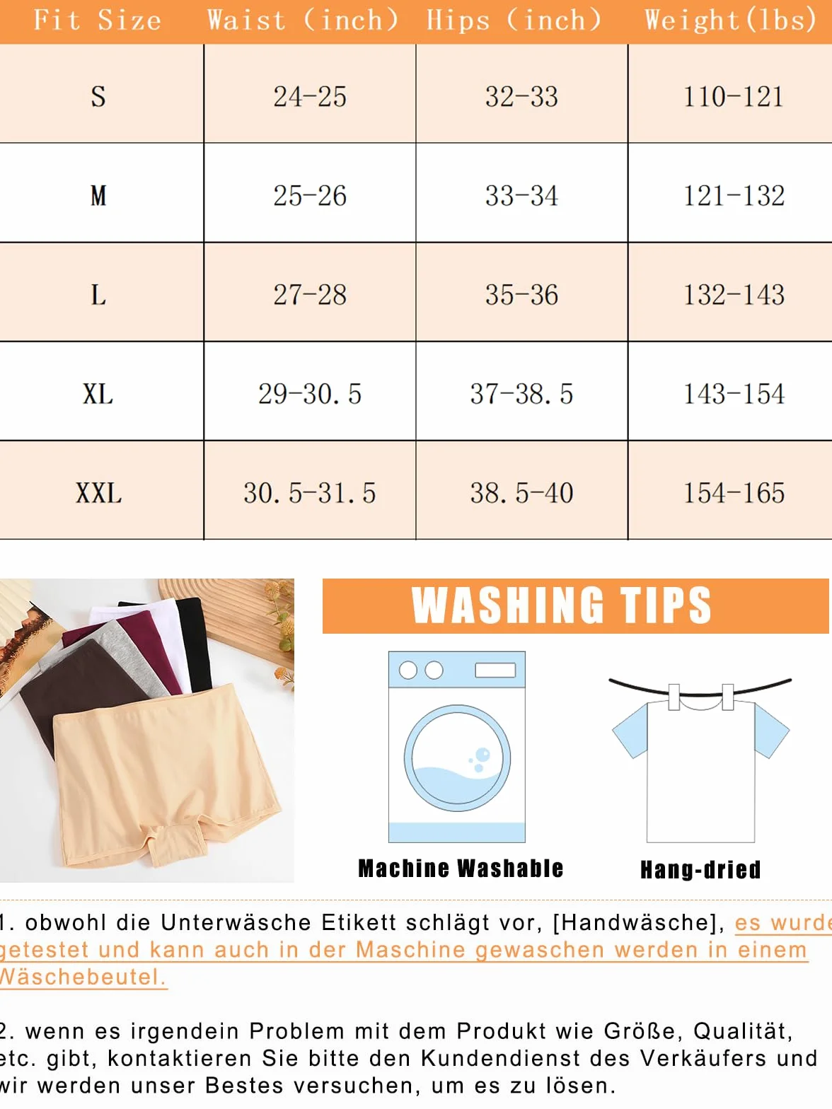 ALL OF SHE Damskie bokserki z miękkiej bawełny - oddychające damskie majtki bawełniane, elastyczne, wygodne do codziennego użytku, 6 sztuk, rozmiary S-XXL, Opakowanie A-6, M