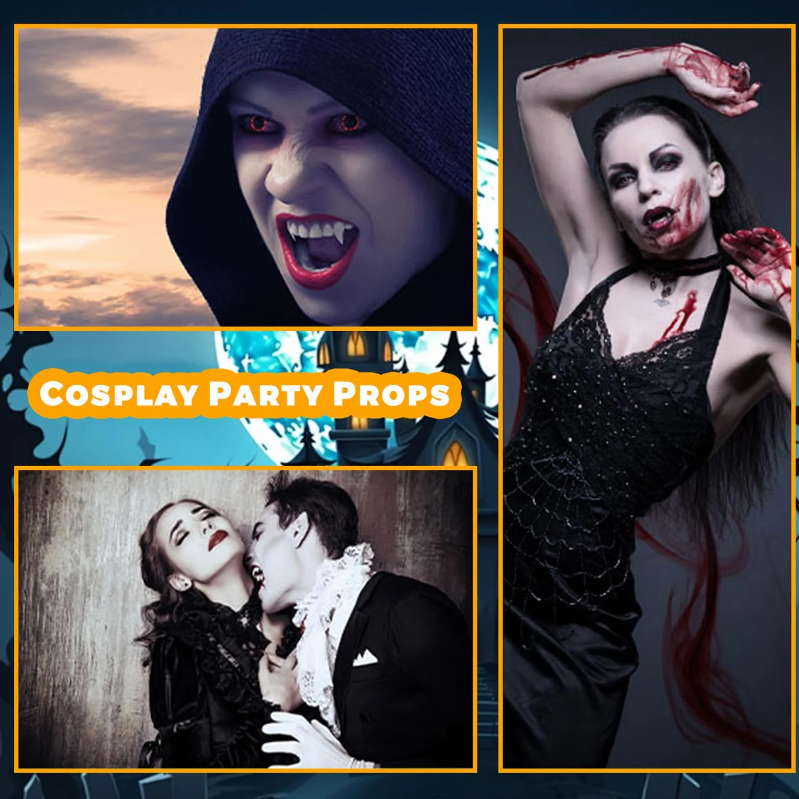 Dracula Vampire Fangs zestaw zębów wampirów
