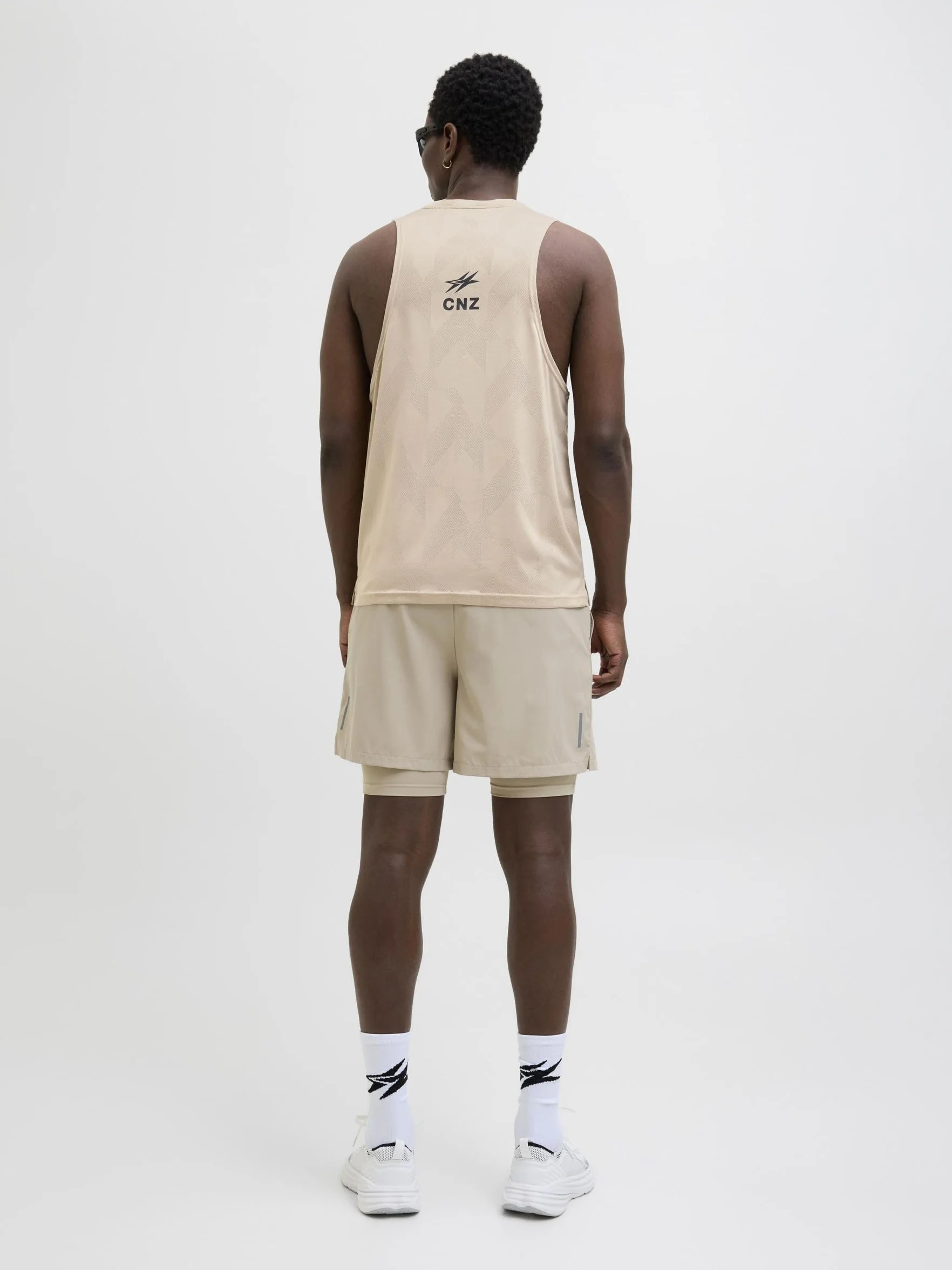 JACK & JONES Męski tank top sportowy CNZ, czarny, XL