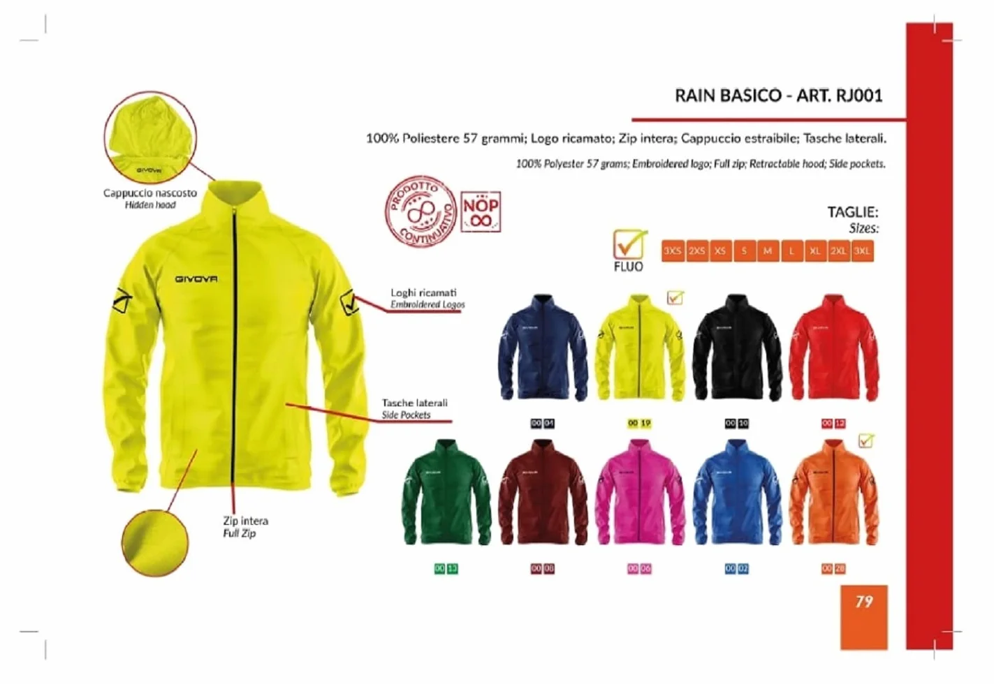 Givova Unisex Rain Basico pikowana kurtka, zielona, L EU