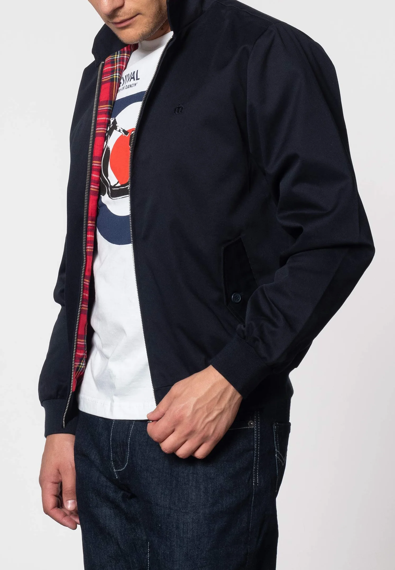 Merc Of London Harrington Kurtka Męska, Granatowy, M