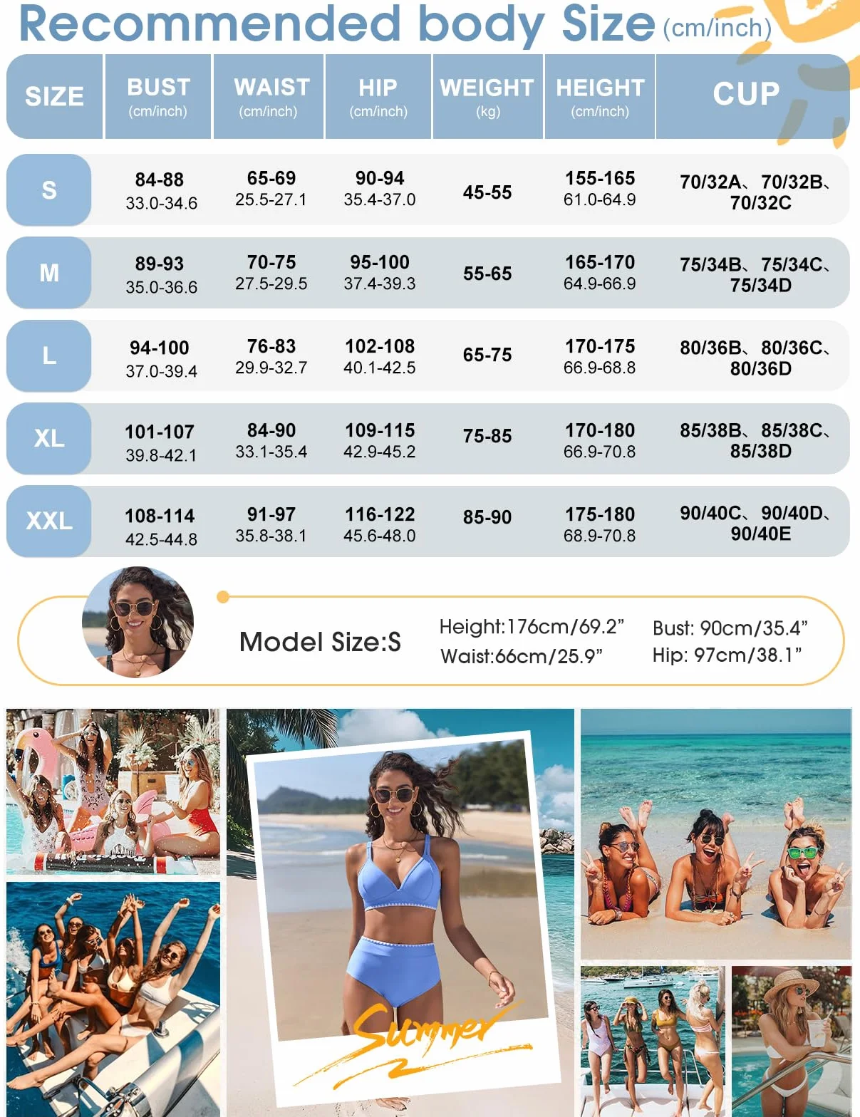 UMIPUBO Damski dwuczęściowy strój kąpielowy push-up seksowne głębokie bikini z wysokim stanem wyściełany biustonosz seksowny strój kąpielowy Cross Beachwear