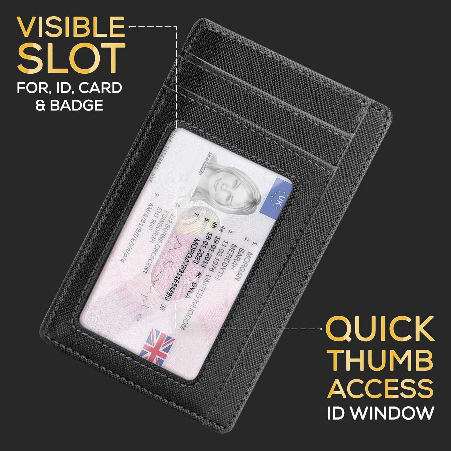 Portfel Męski Slim, Smukły, Lekki, Minimalistyczny Etui na Karty, Blokowanie RFID, Portfel Damski Mały, Small Wallet, Świetny Pomysł na Prezent Pudełko