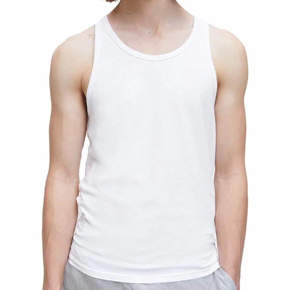 Calvin Klein Męski tank top slim fit, 2 sztuki, biały (biały), XL